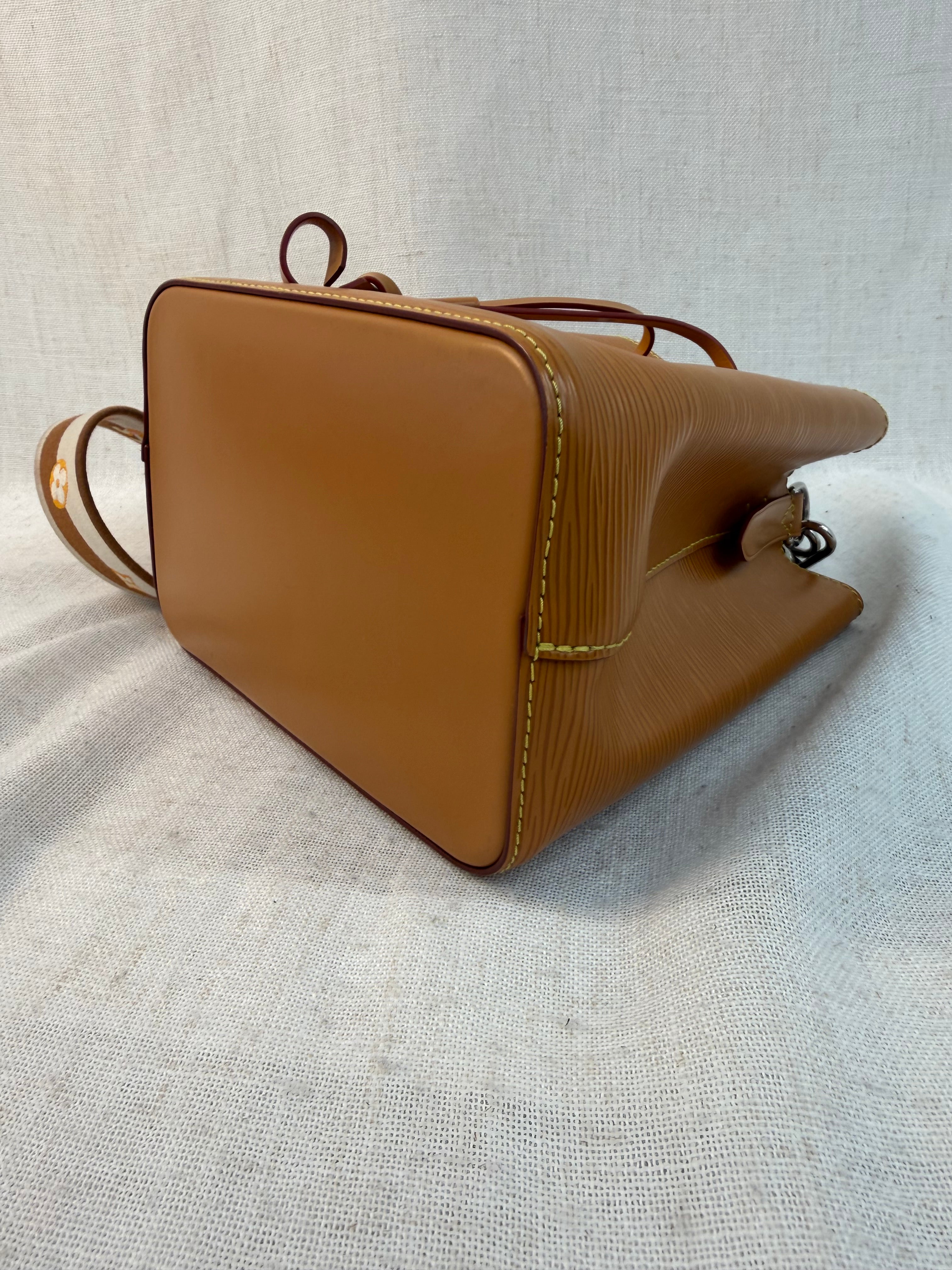 Louis Vuitton Cognac Epi Neo Noe BB Bucket Bag