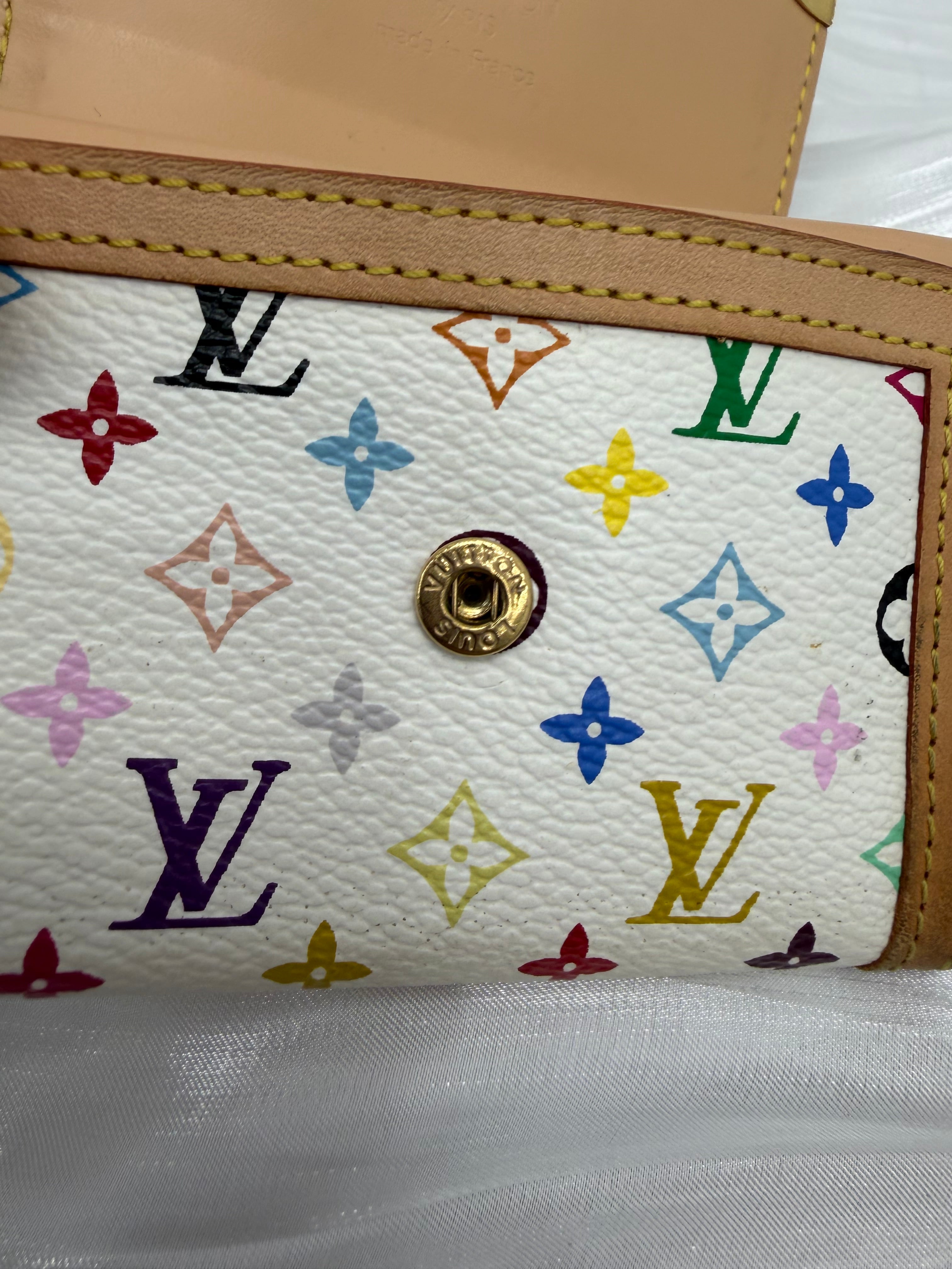 Louis Vuitton White Multicolore Monogram Card Case