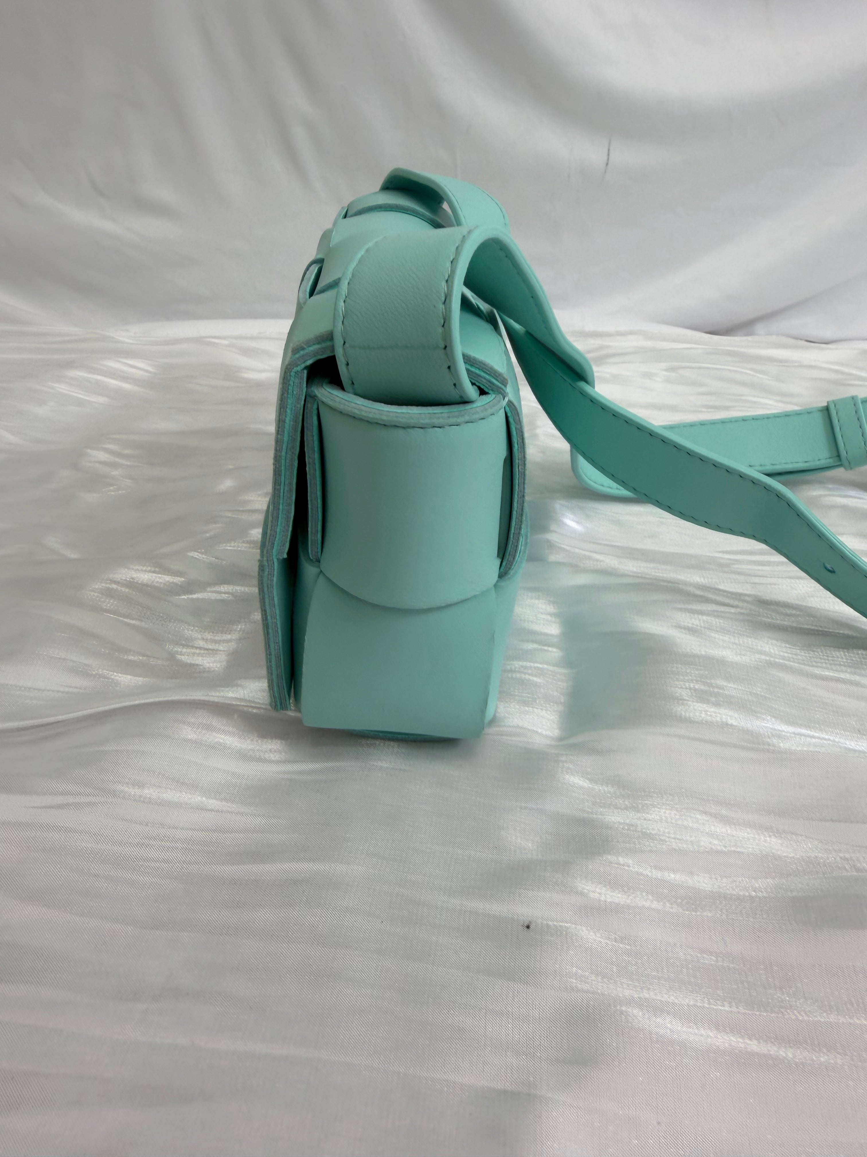 Bottega Veneta Teal Leather Padded Cassette Bag