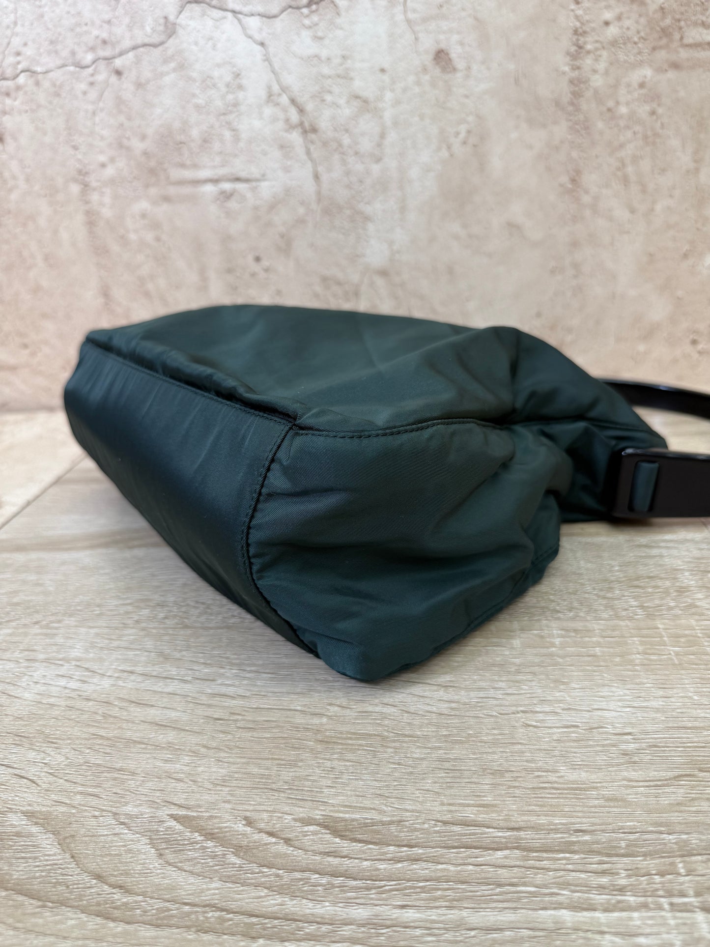 Prada Dark Green Nylon Shoulder Bag