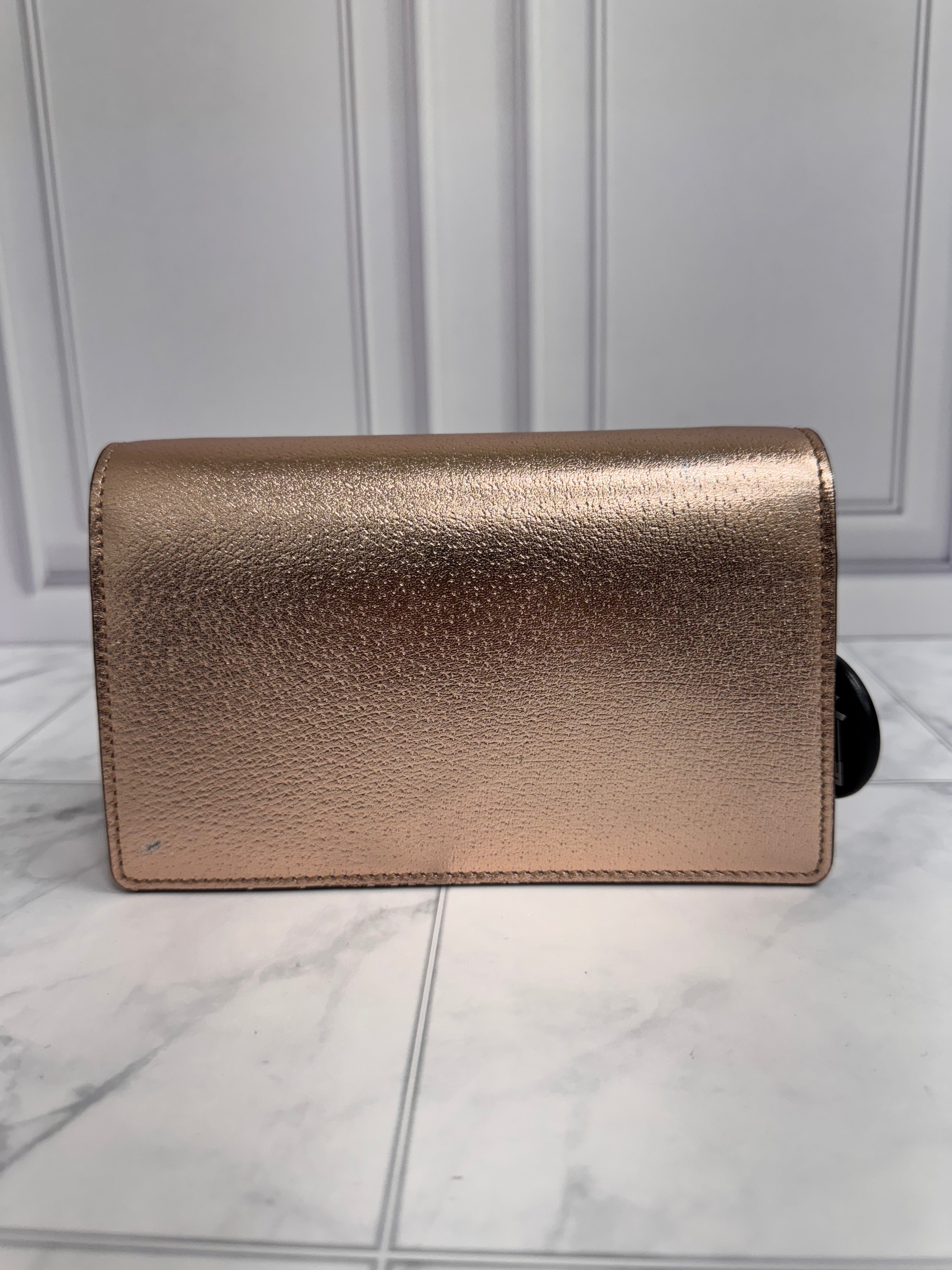 *DONS DROP* BRAND NEW- Gucci Metallic Rose Gold Super Mini Dionysus Chain Bag