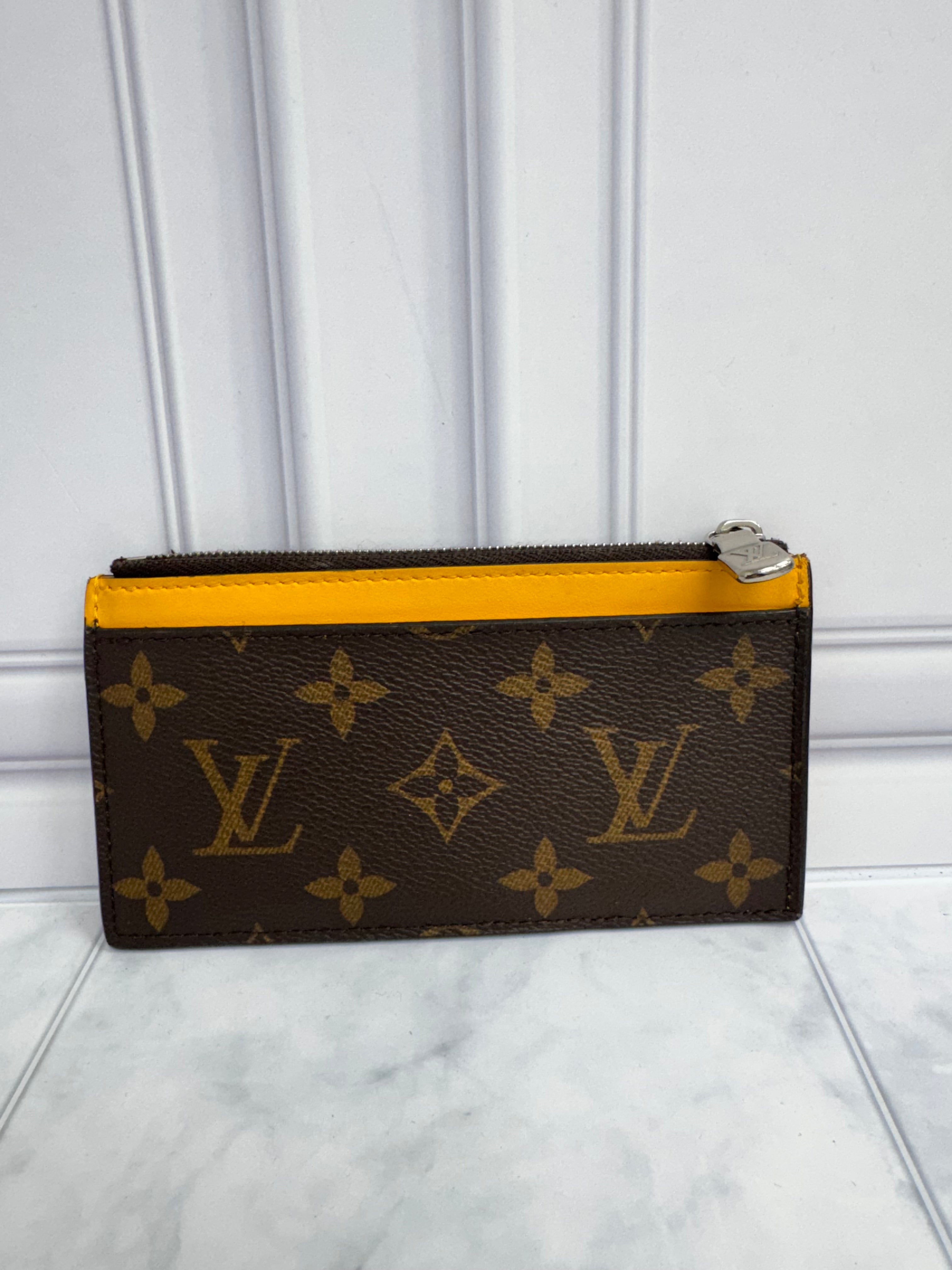 Louis Vuitton Monogram And Yellow Card Case