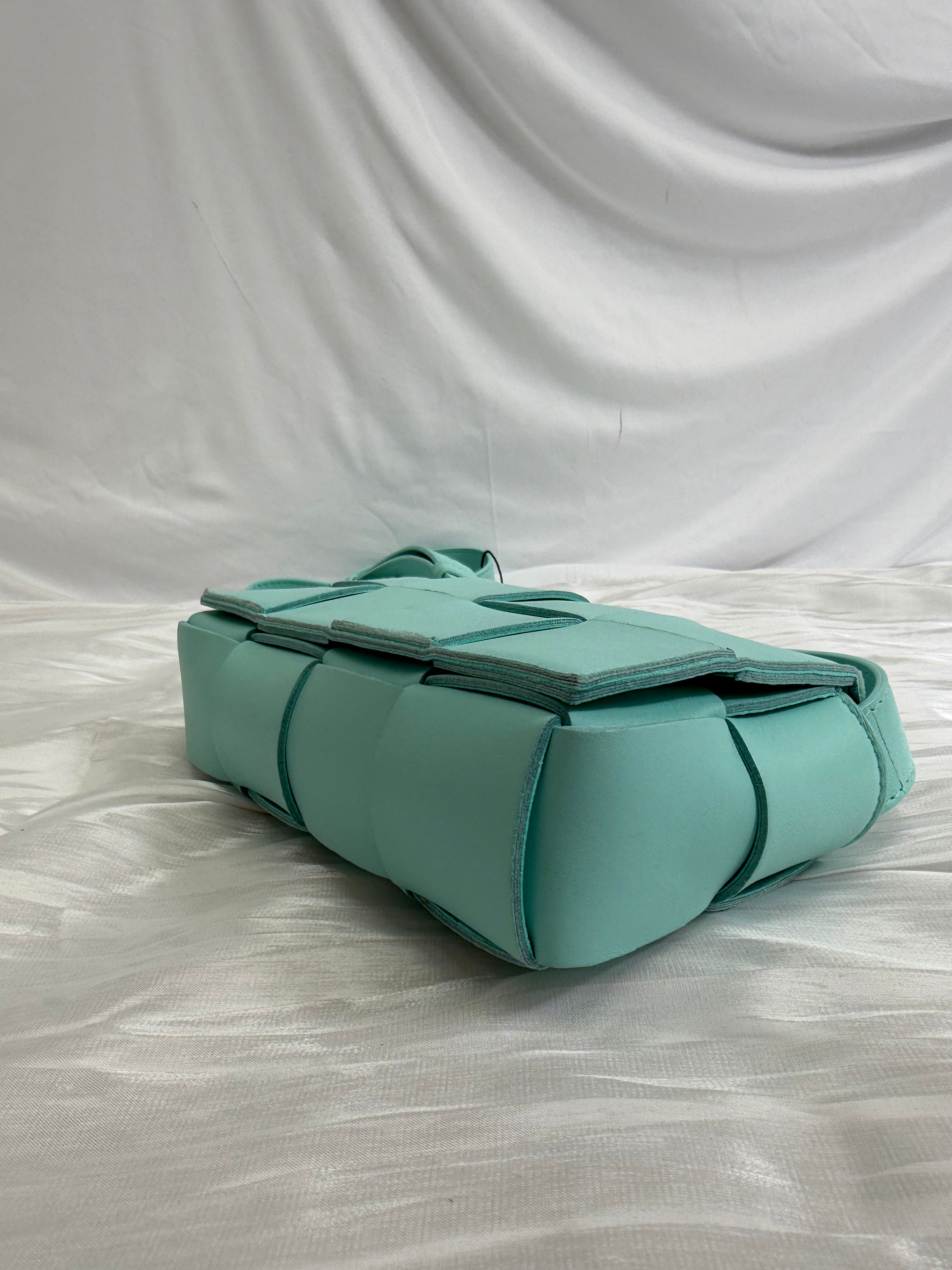 Bottega Veneta Teal Leather Padded Cassette Bag