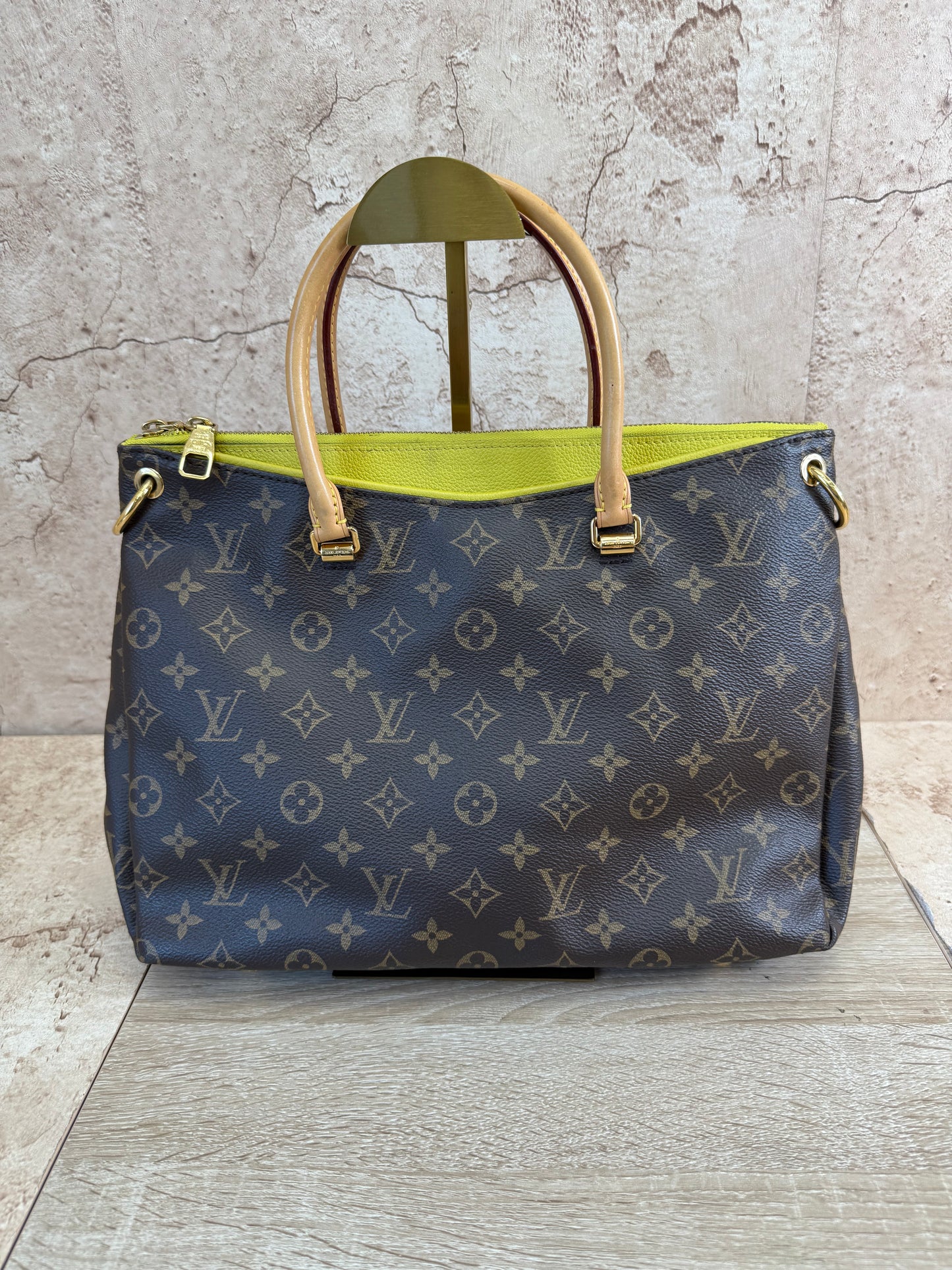 Louis Vuitton Monogram Yellow Trim Pallas Bag