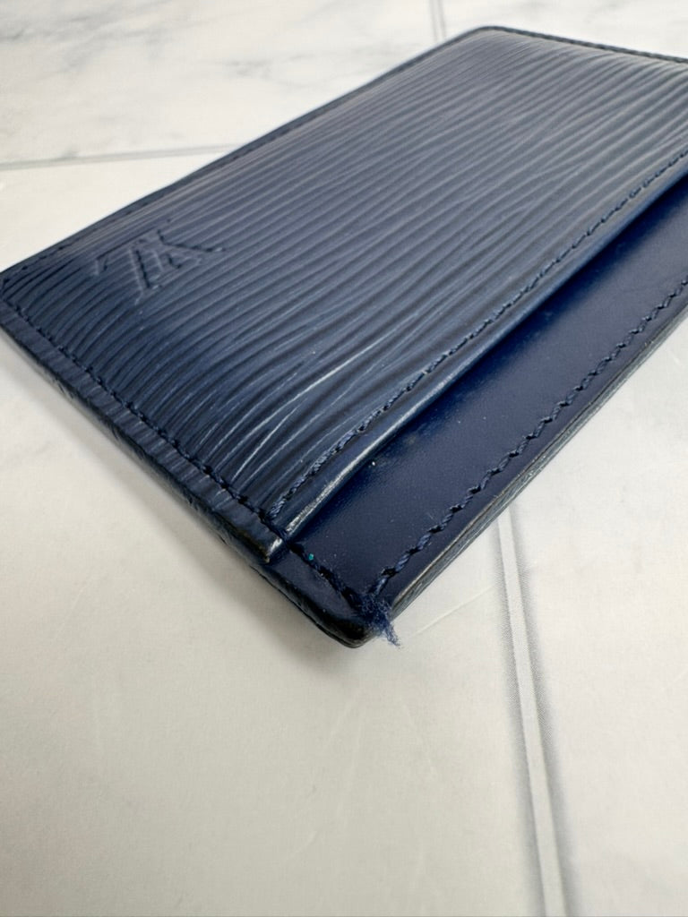Louis Vuitton Navy Epi Card Case
