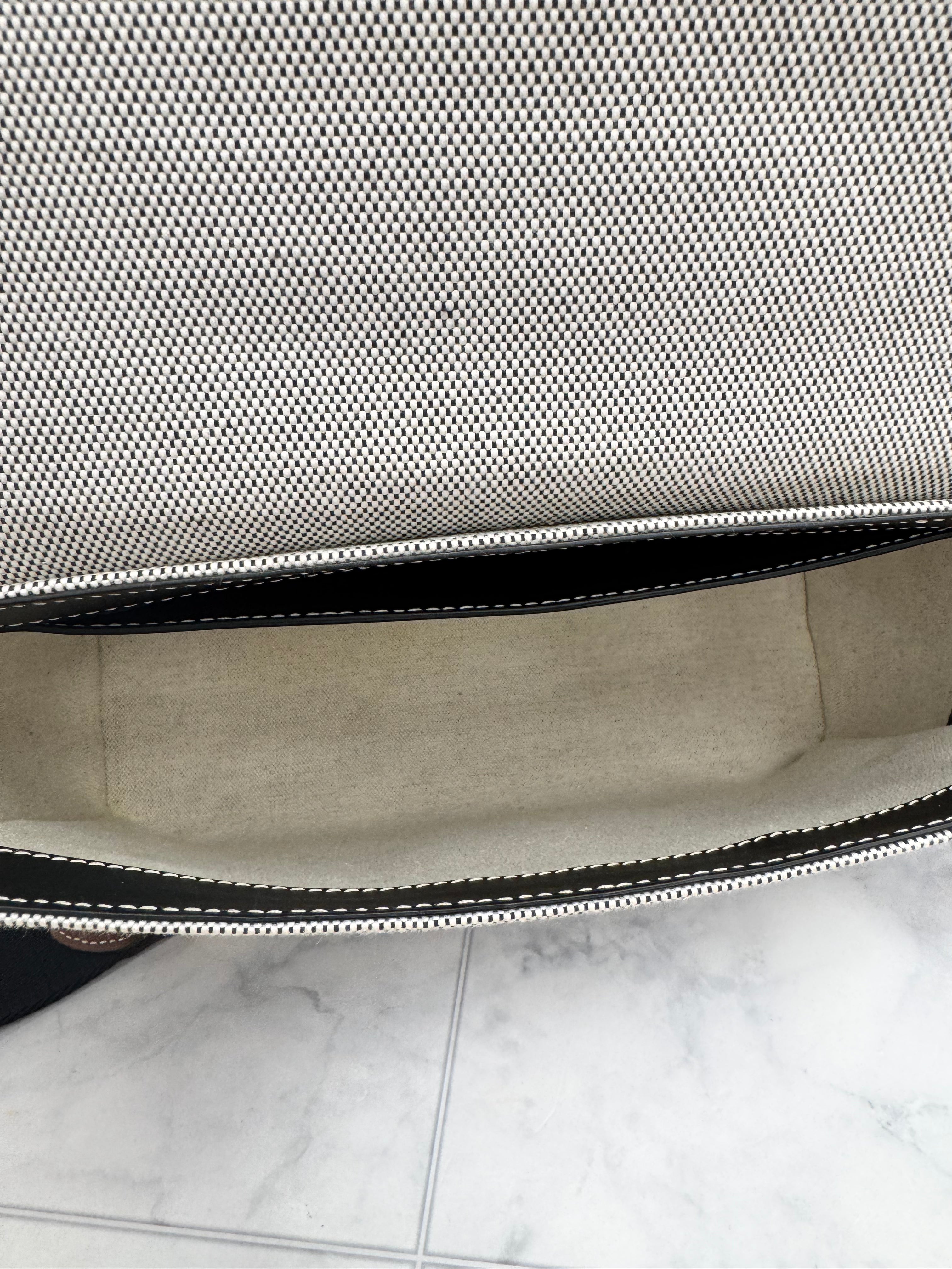 Burberry Grey And Black Print Canvas Horseferry Crossbody Bag