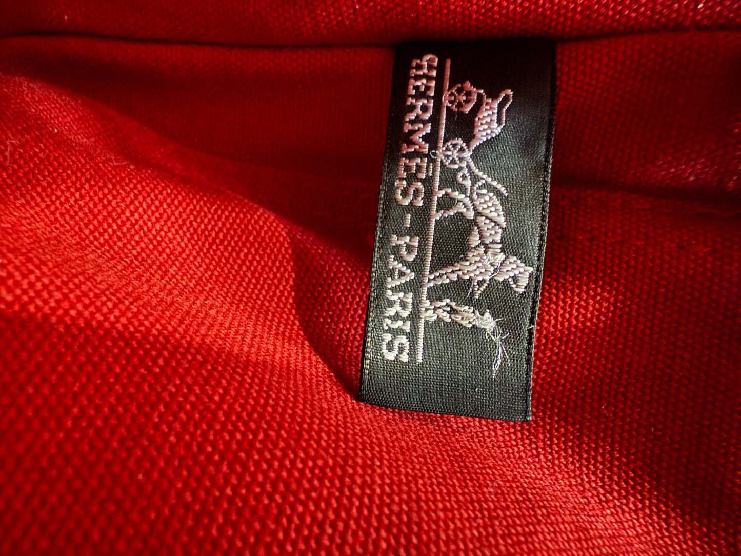 Hermes Red Canvas PM Handbag