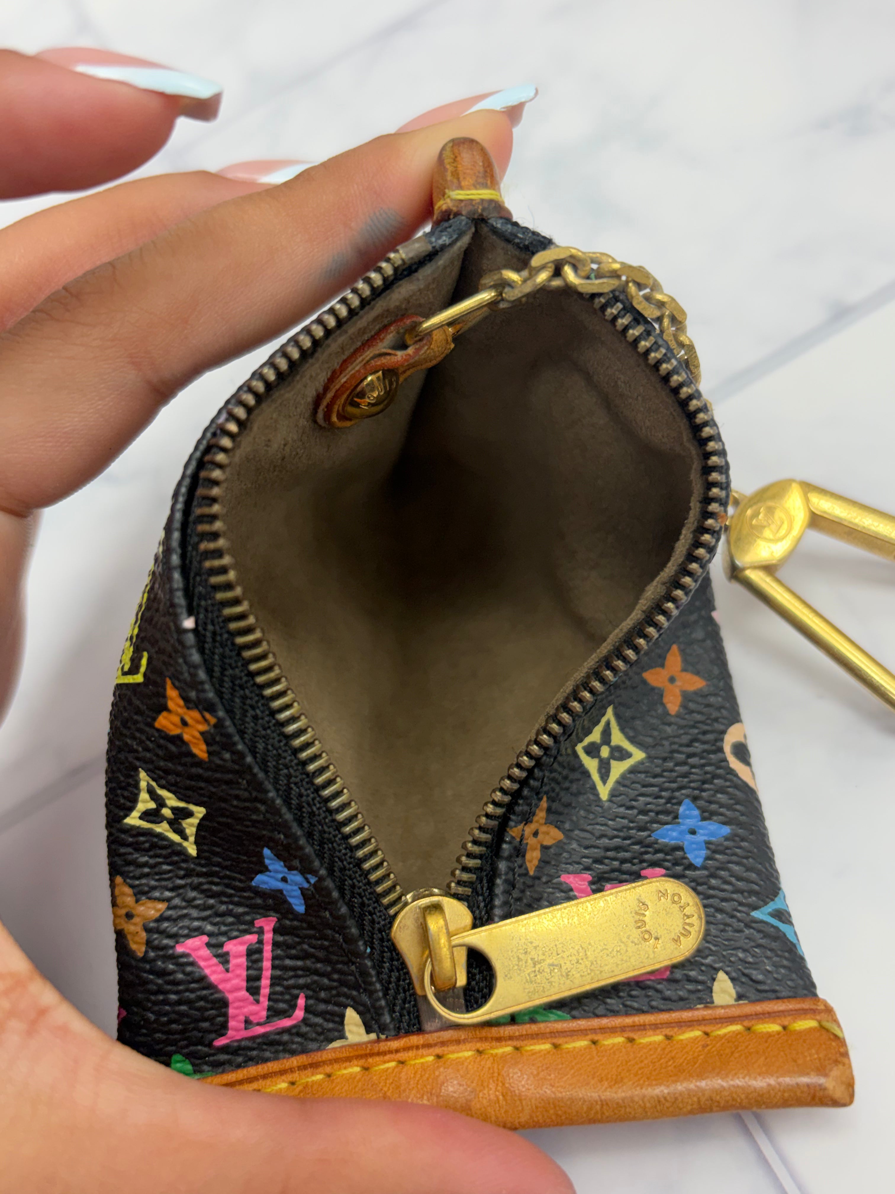 Louis Vuitton Black Multicolor Monogram Berlingo Coin Case