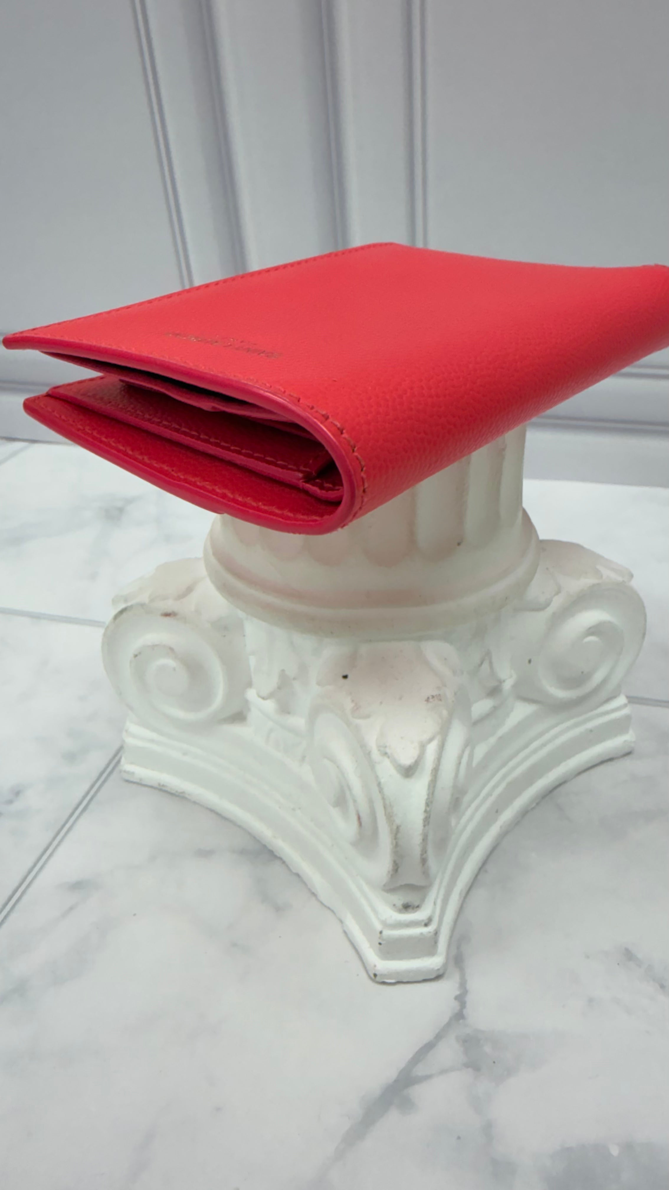 Saint Laurent YSL Hot Pink Pebbled Leather Card Case