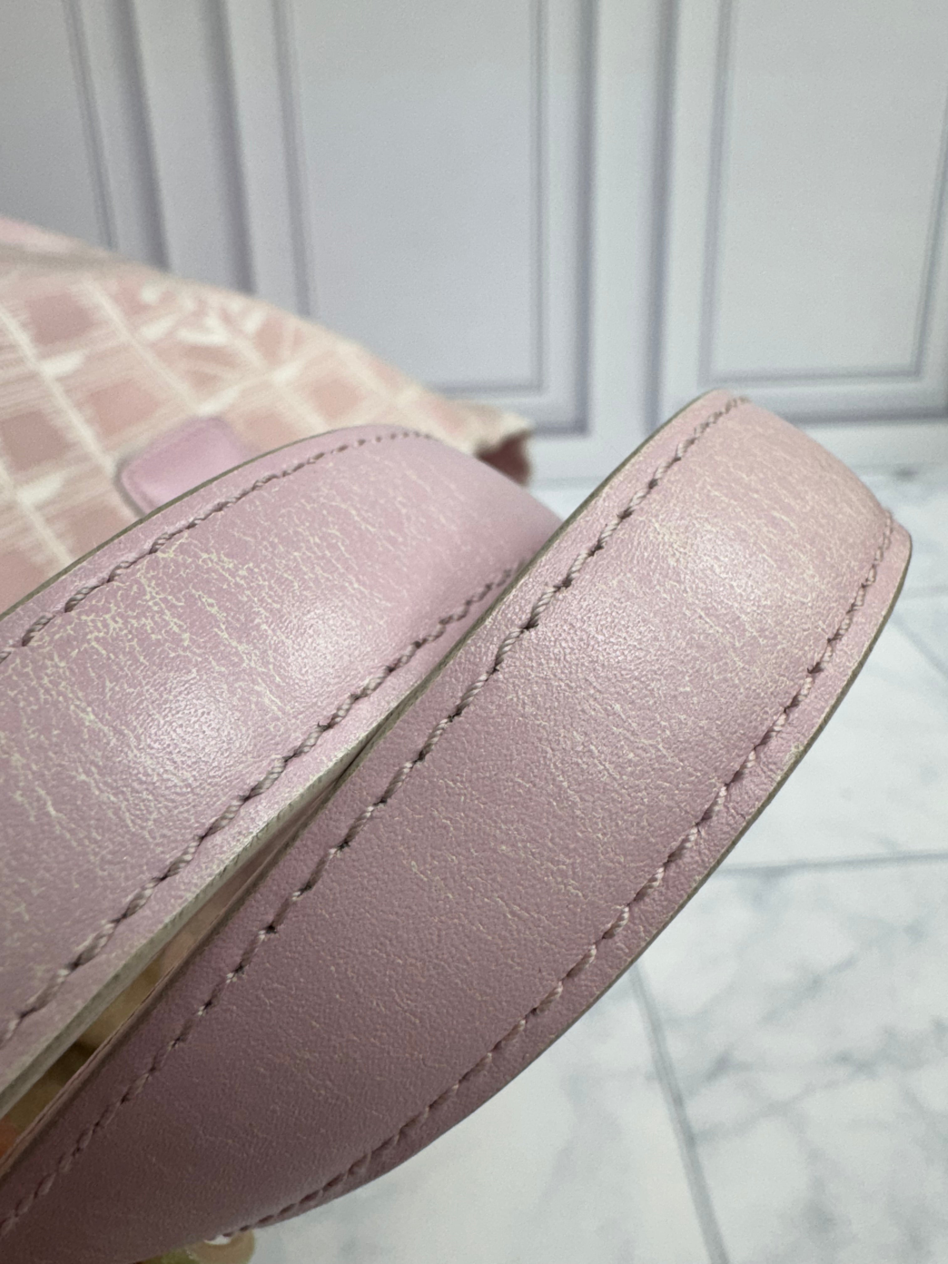 Chanel Pink Nylon Travel Line Tote Bag