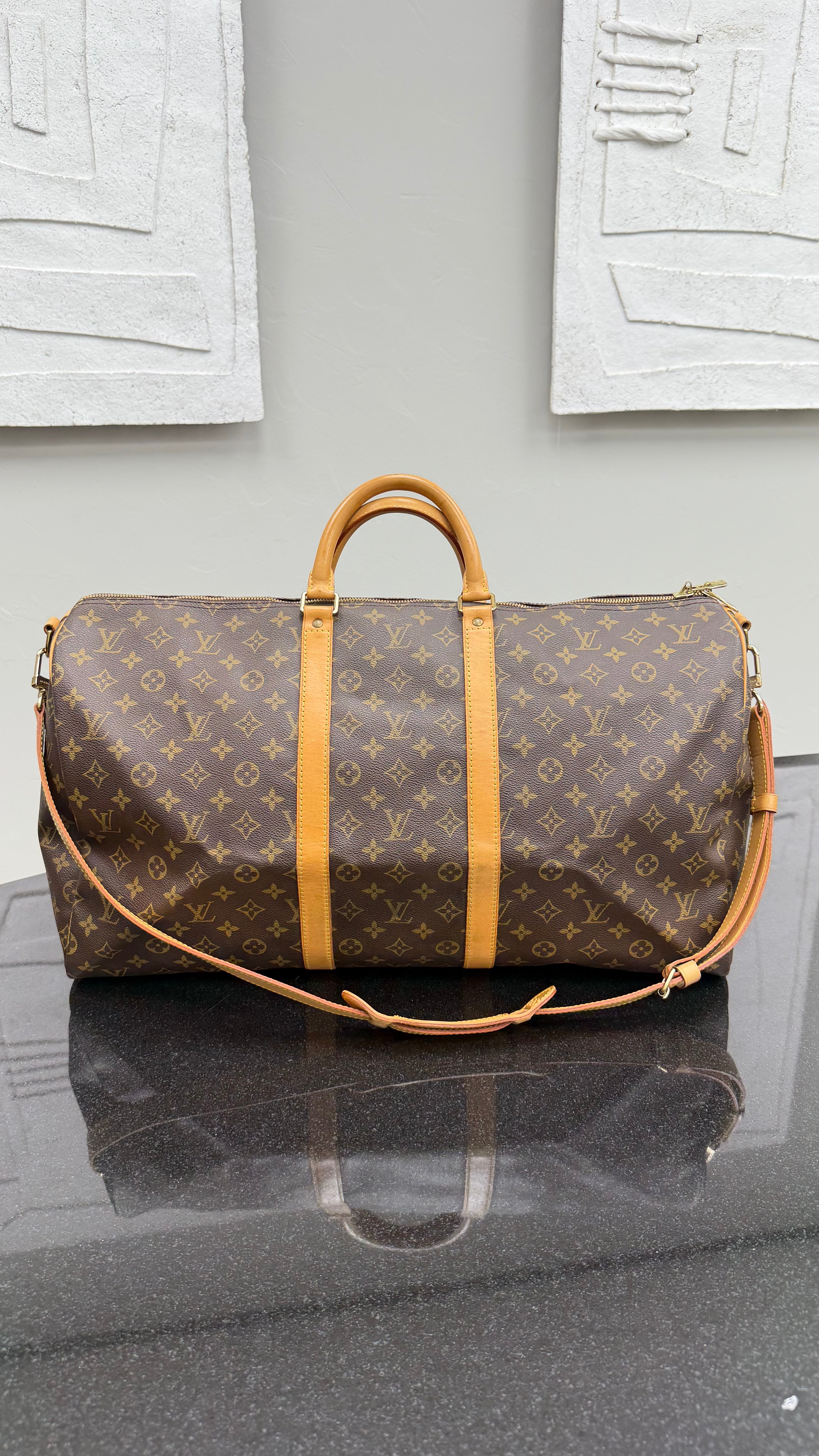 Louis Vuitton Monogram Keepall Bandouliere 55