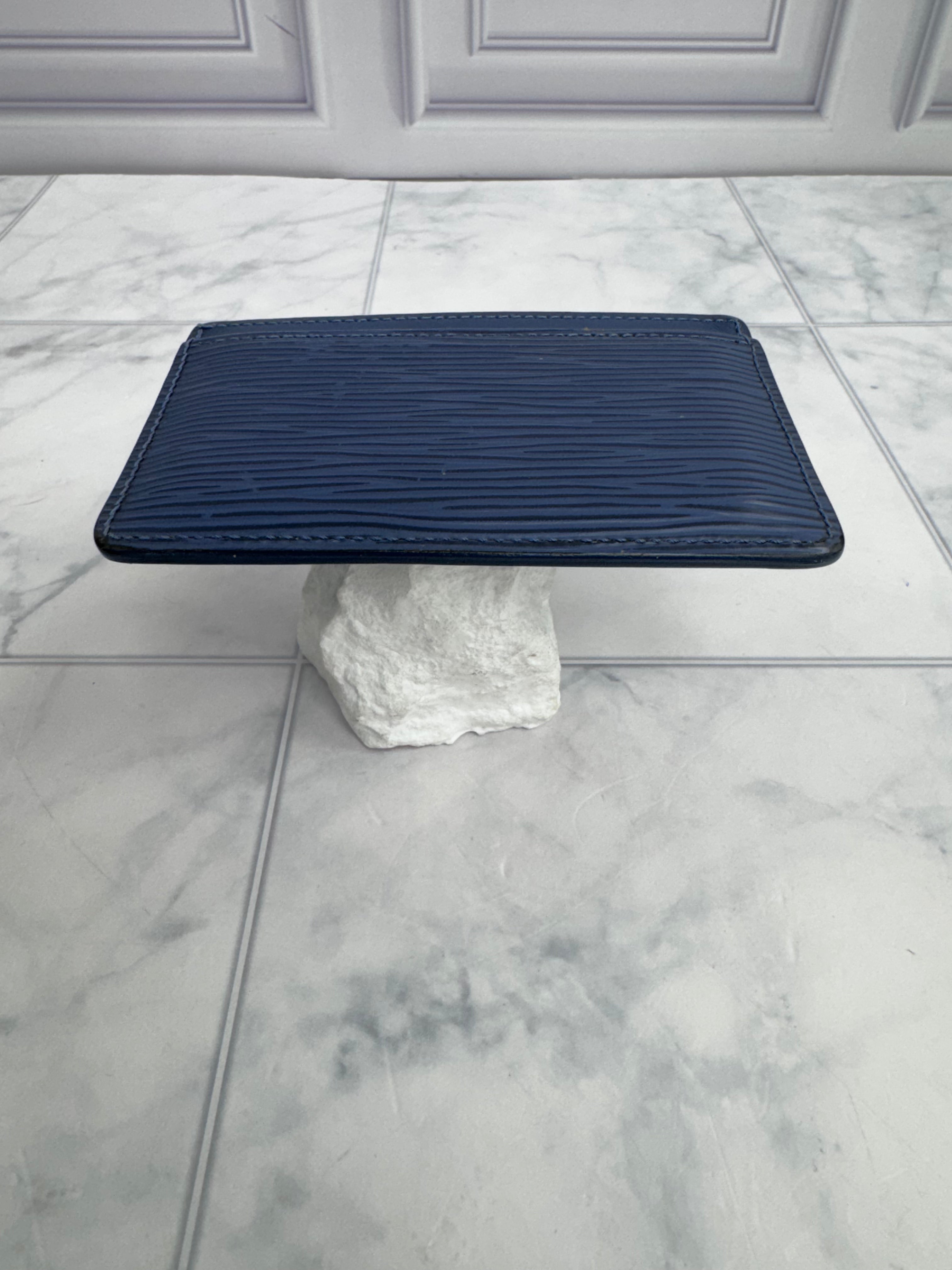 Louis Vuitton Blue Epi Card Holder