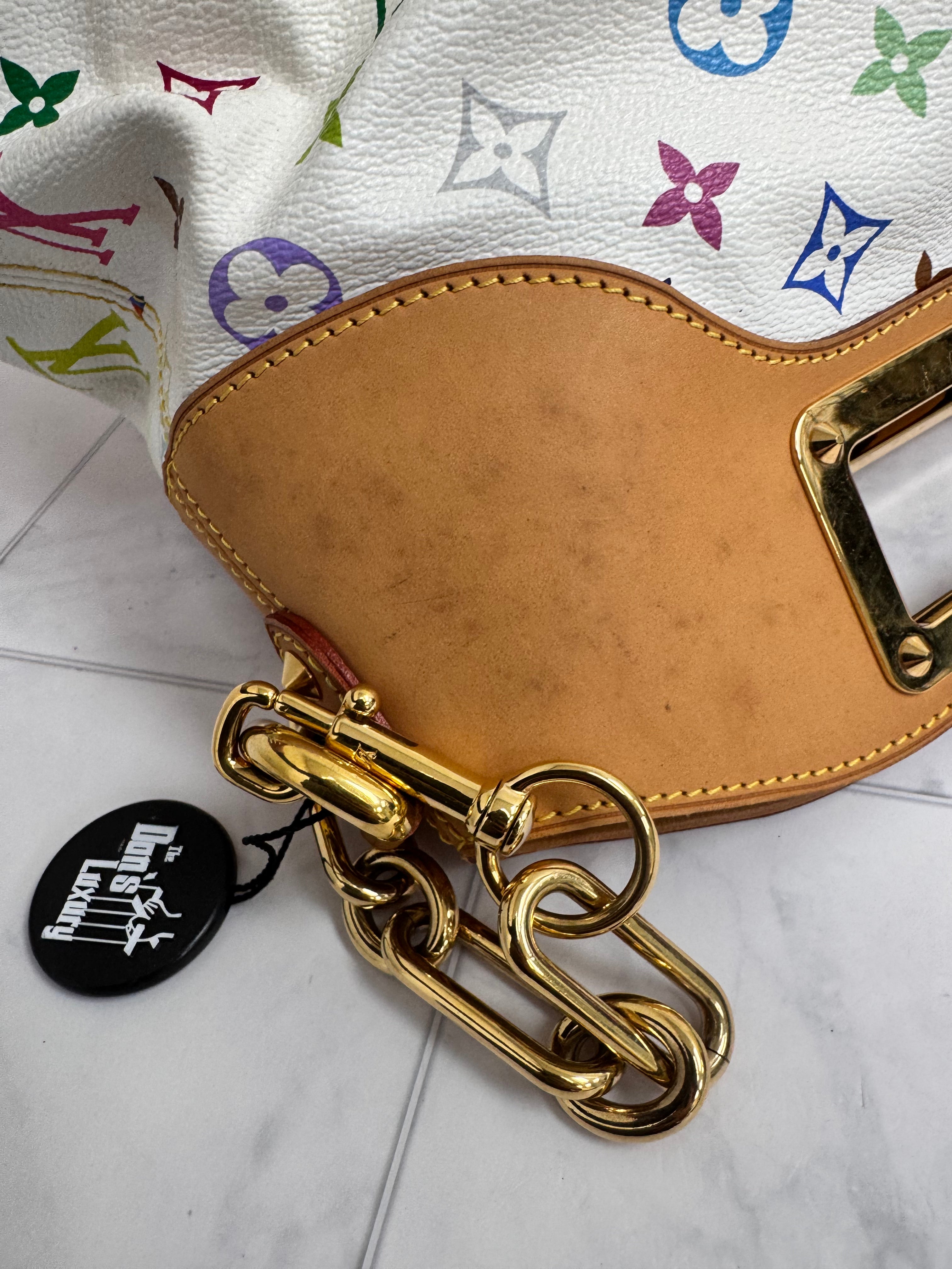 *DONS DROP* Louis Vuitton White Multicolor Monogram Judy MM Two Way Bag