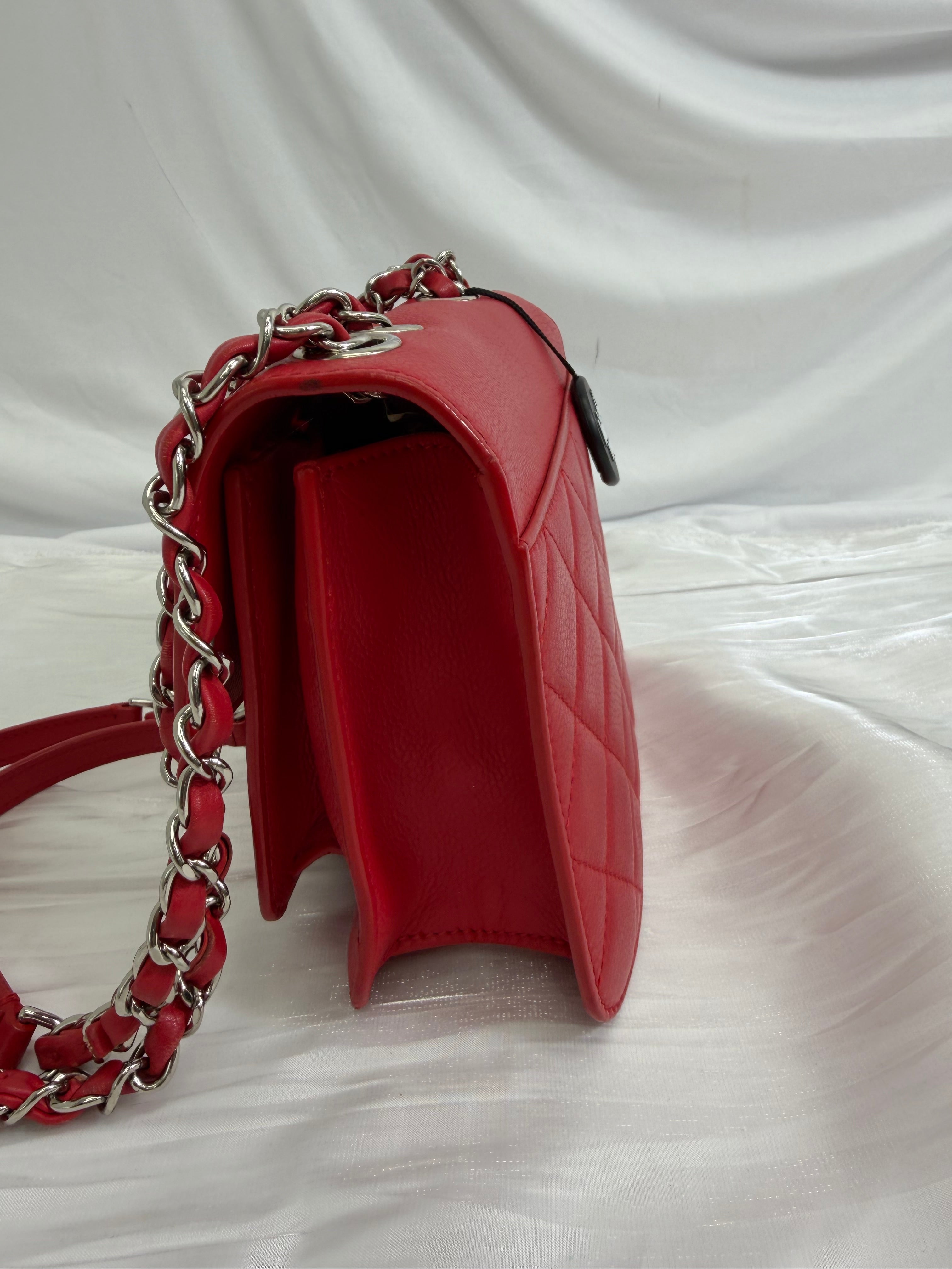 Chanel Red Caviar CC Box Flap Bag