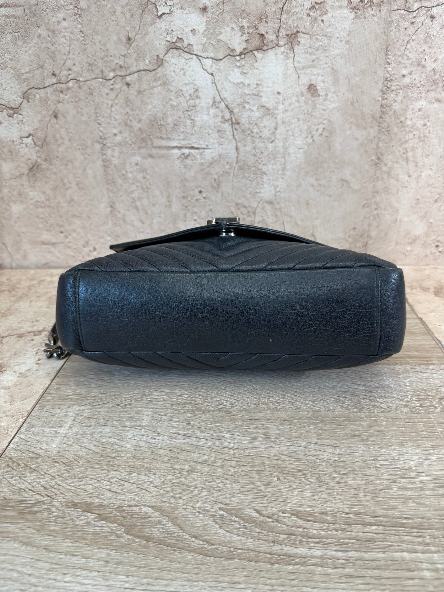 Saint Laurent YSL Black Leather Shoulder Bag