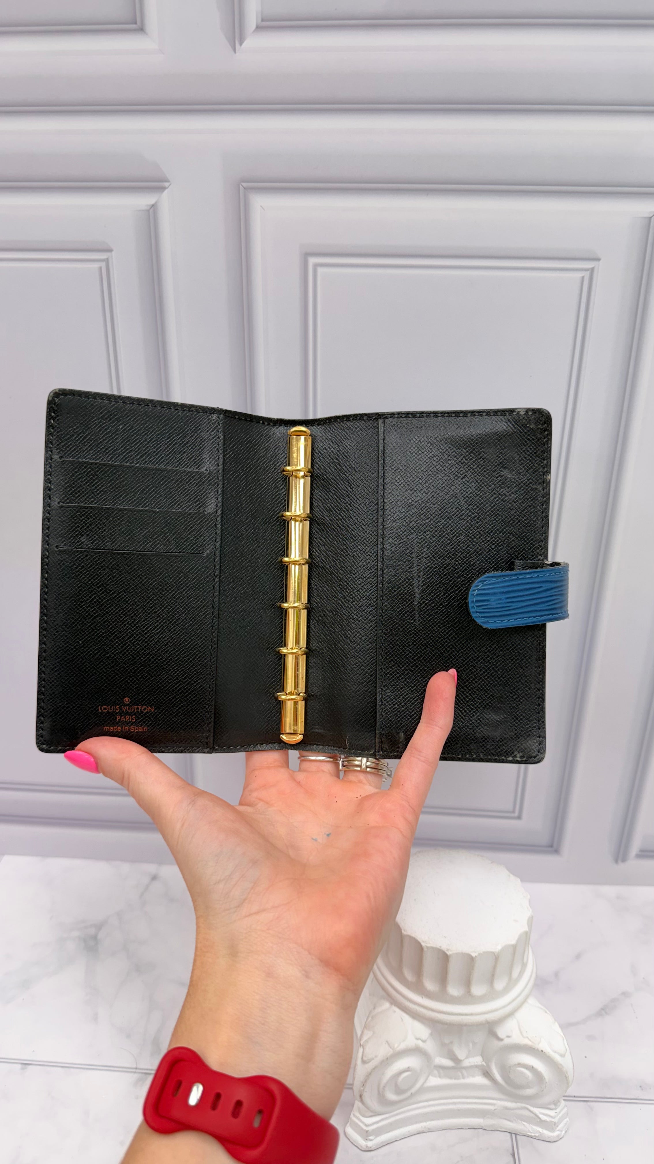Louis Vuitton Blue Epi Passport Agenda PM