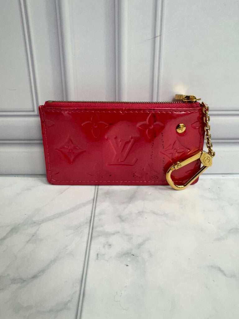 Louis Vuitton Pink Vernis Pochette Cles
