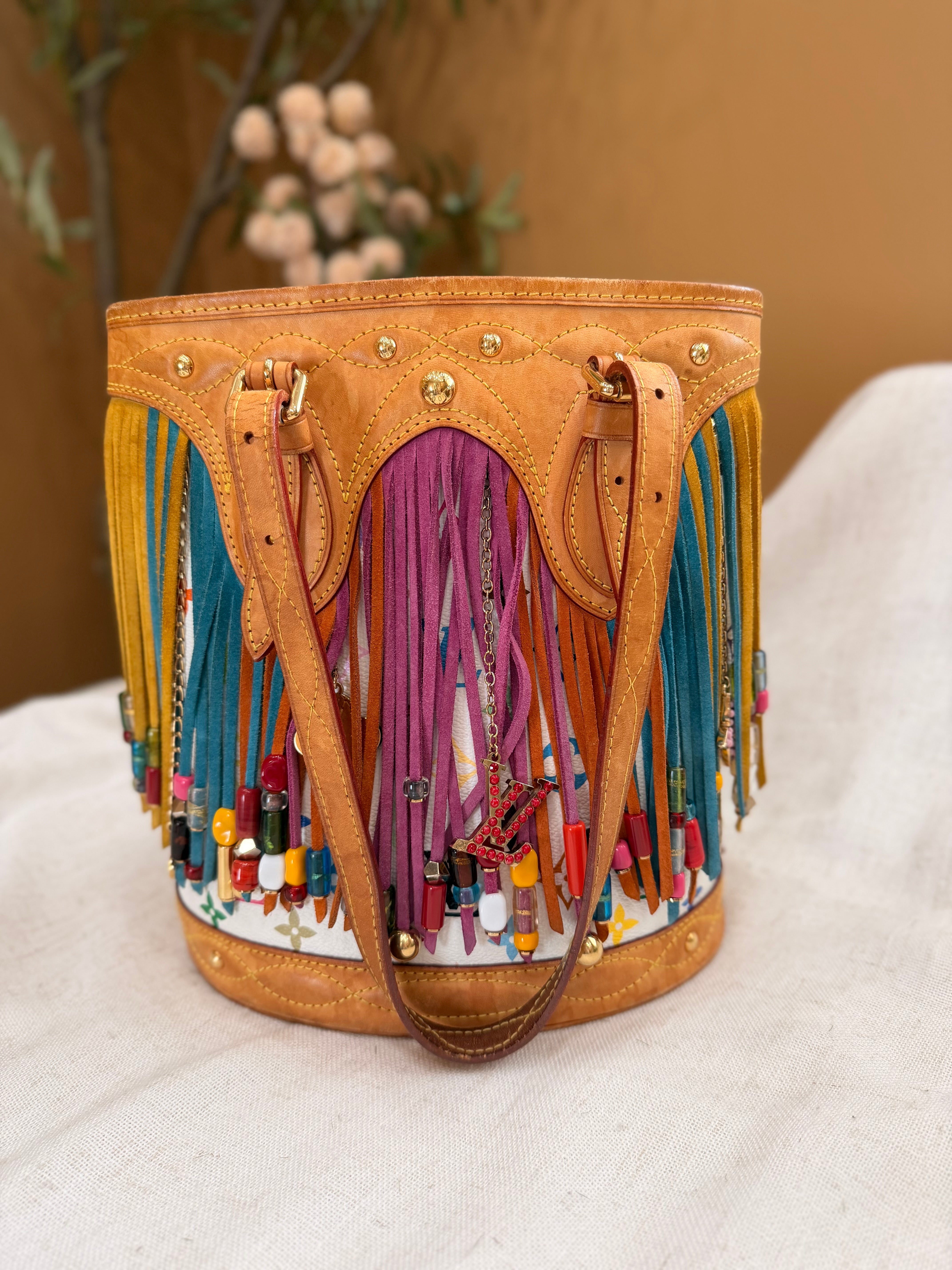Louis Vuitton Monogram Multicolor Murakami Fringe Bucket Bag