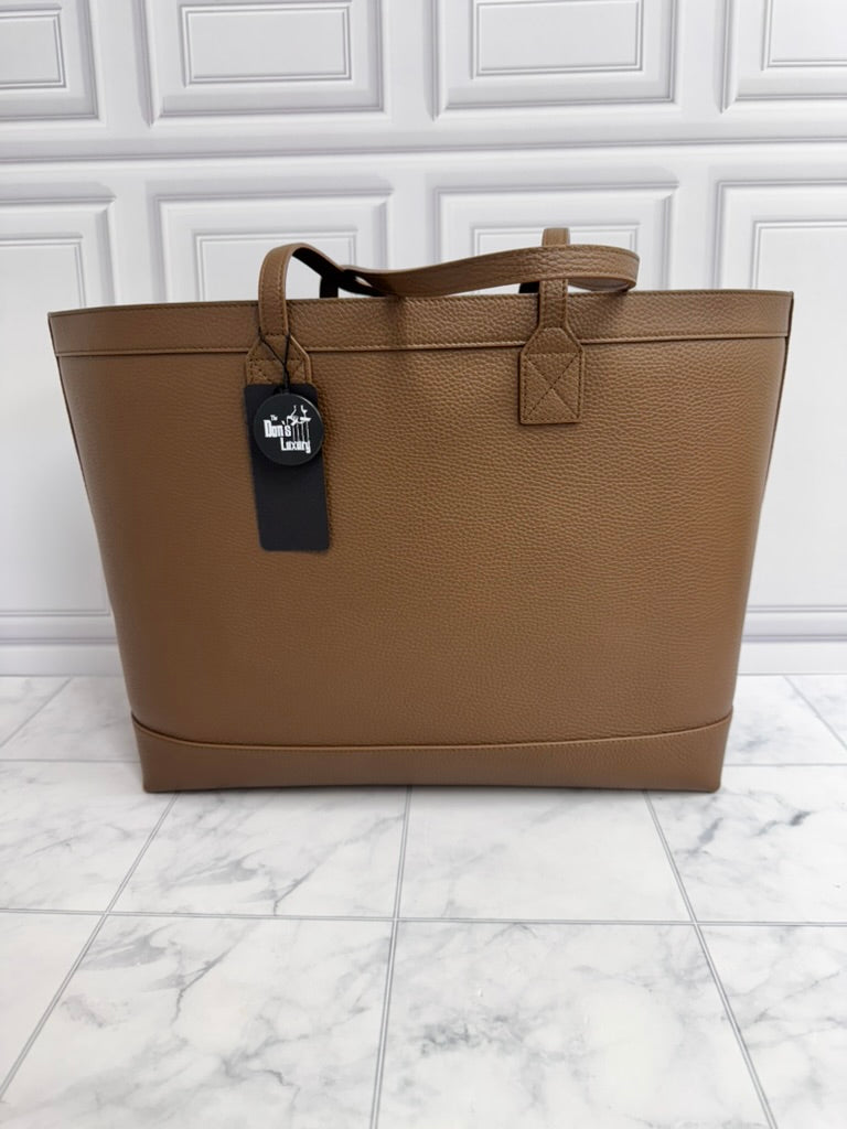 LIKE NEW - Burberry Brown Grained Leather London Medium Tote Bag