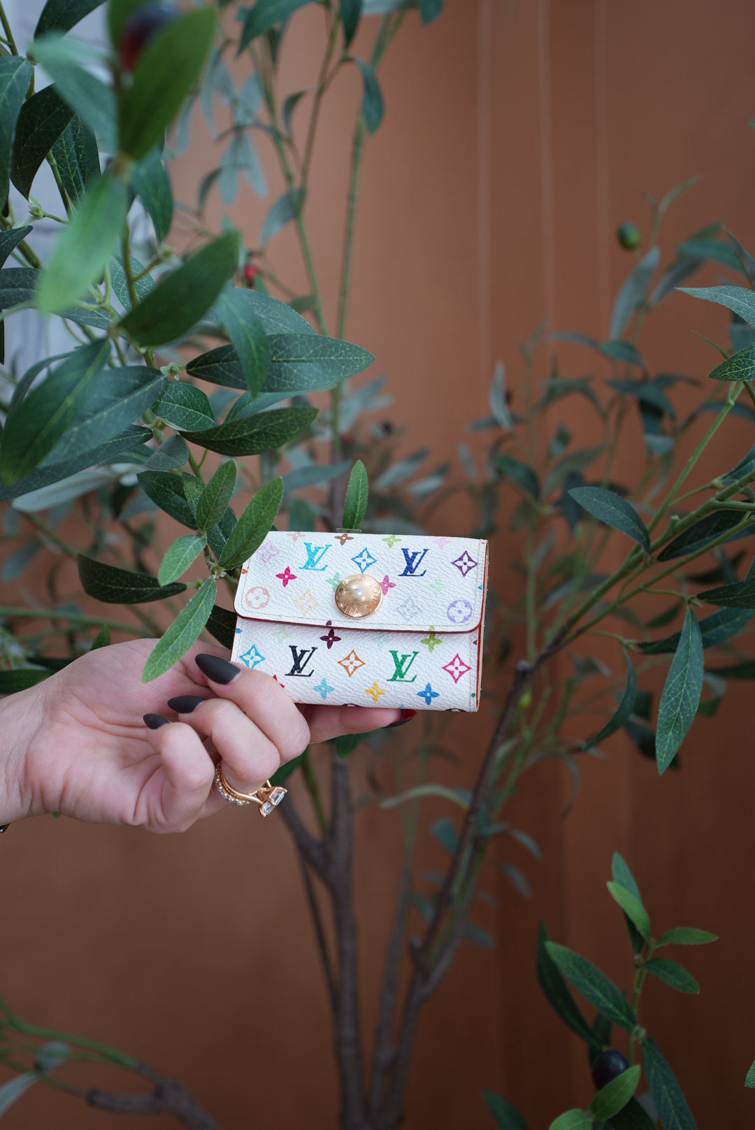 Louis Vuitton White Multicolore Monogram Card Case