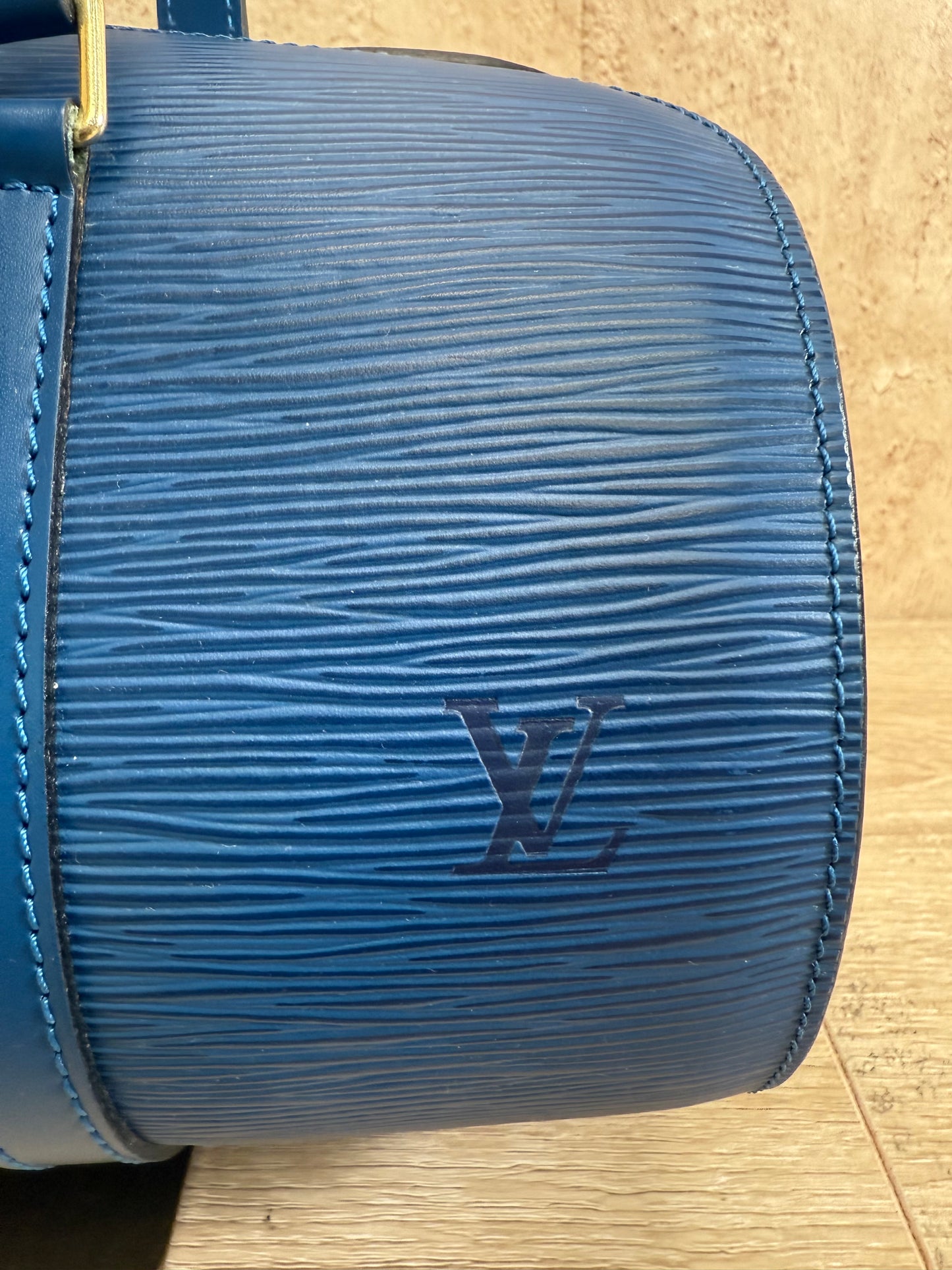 Louis Vuitton Blue Epi Soufflet Shoulder Bag
