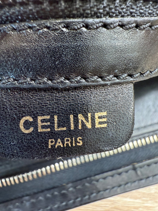 Celine Black Leather Clutch Bag