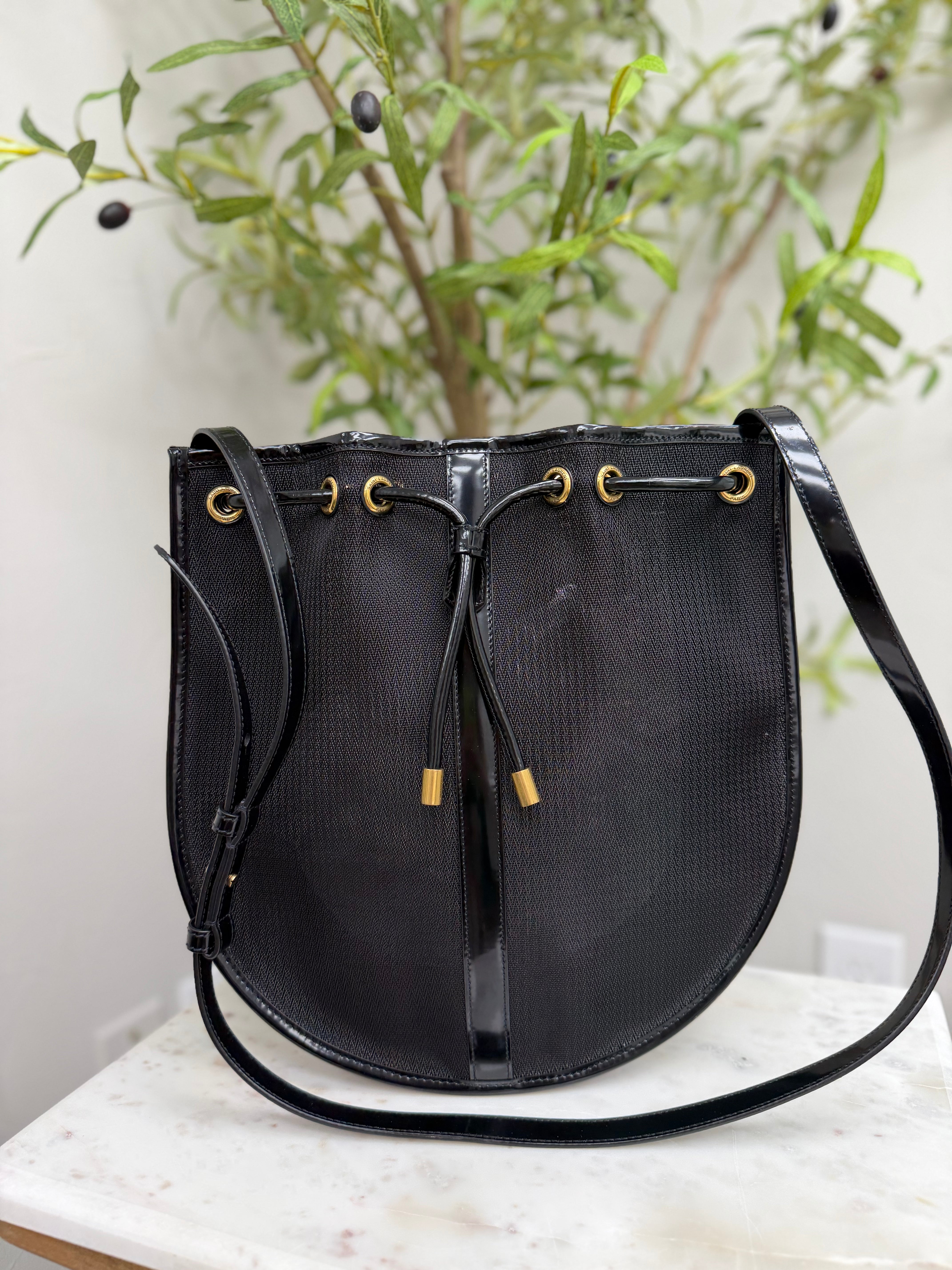Saint Laurent YSL Black Mesh Darly Shoulder Bag