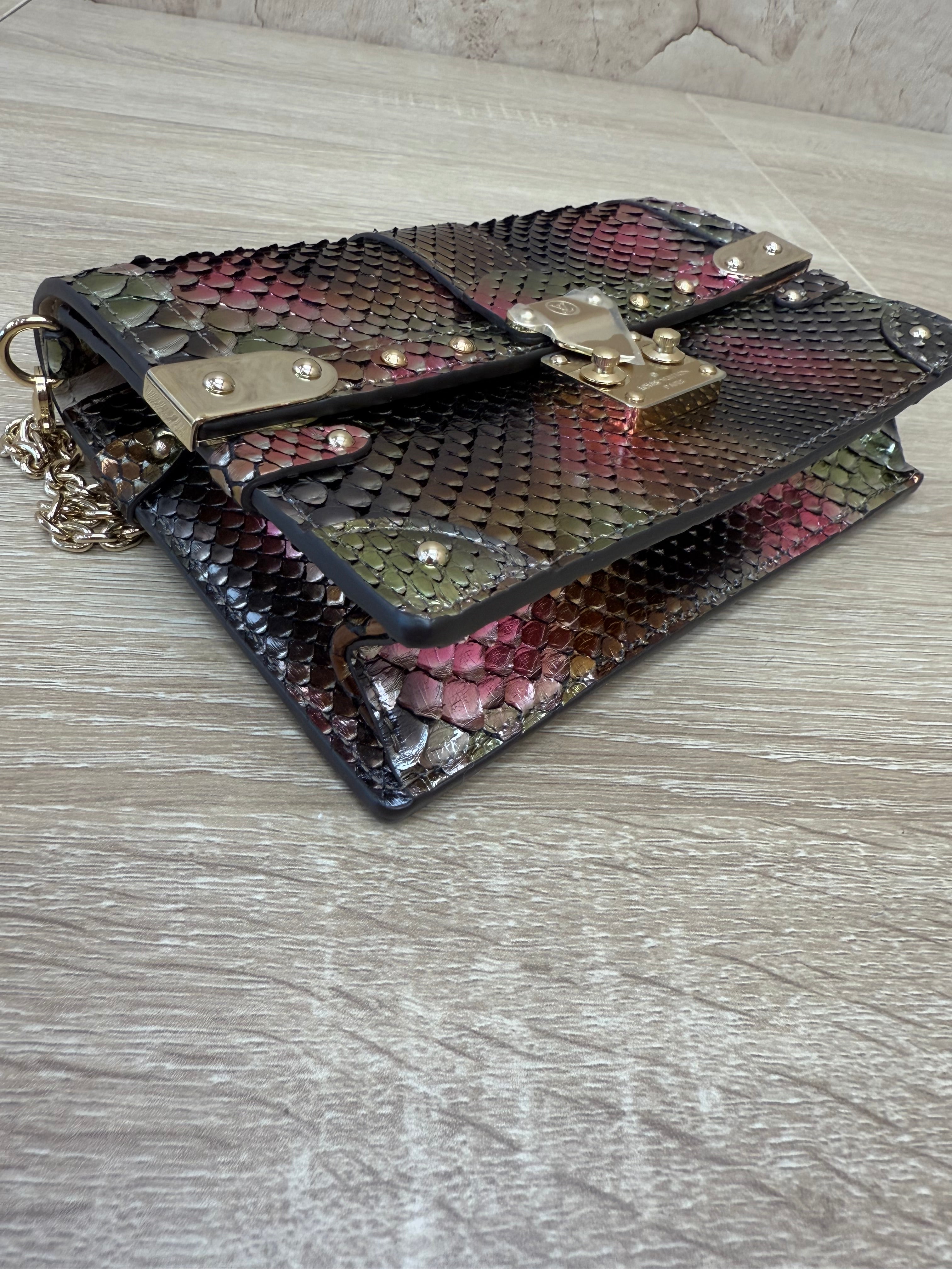 BRAND NEW- Louis Vuitton Limited Editon Multicolor Python Trunk Wallet on a Chain