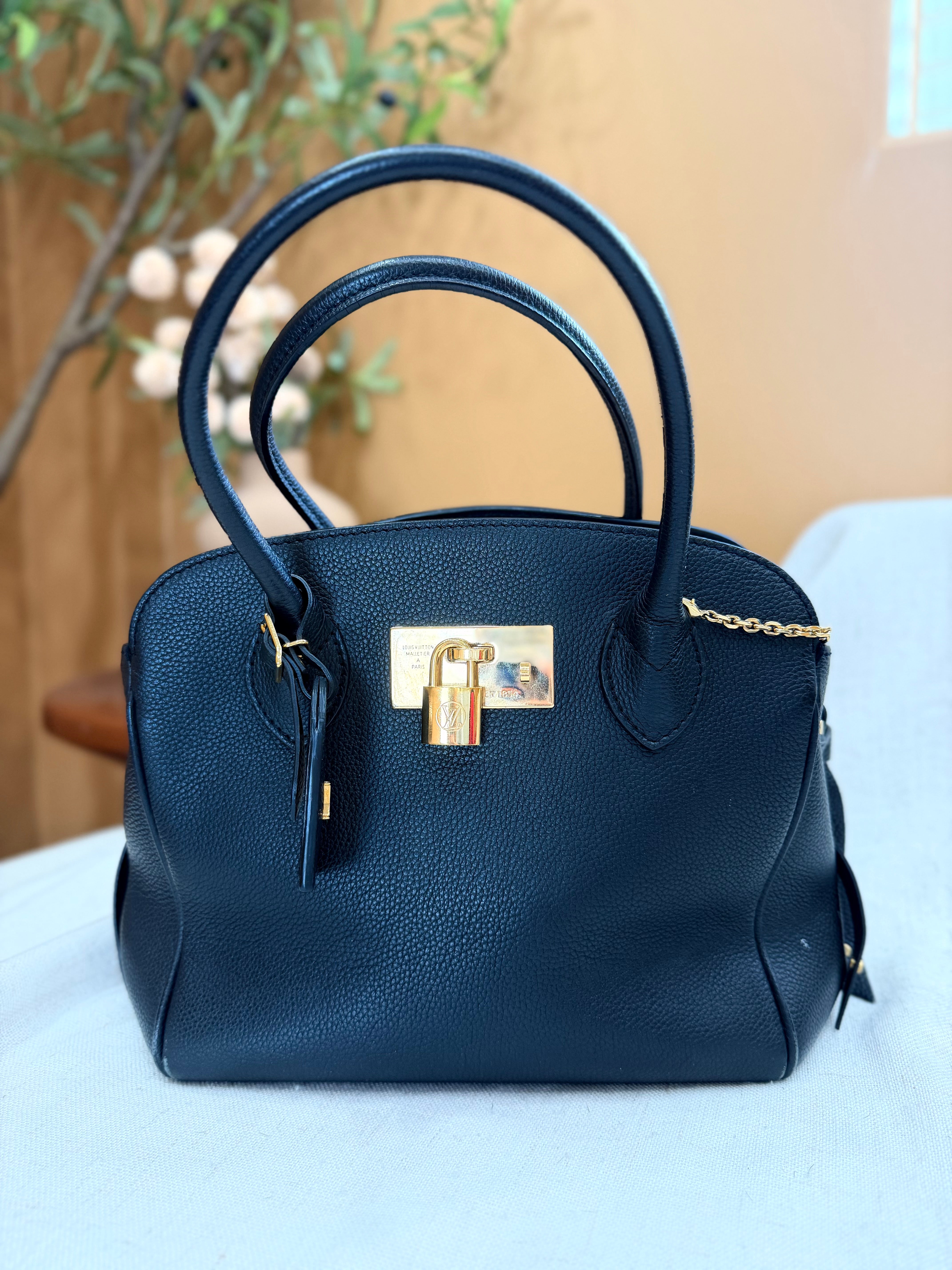 Louis Vuitton Black Leather Milla PM Bag