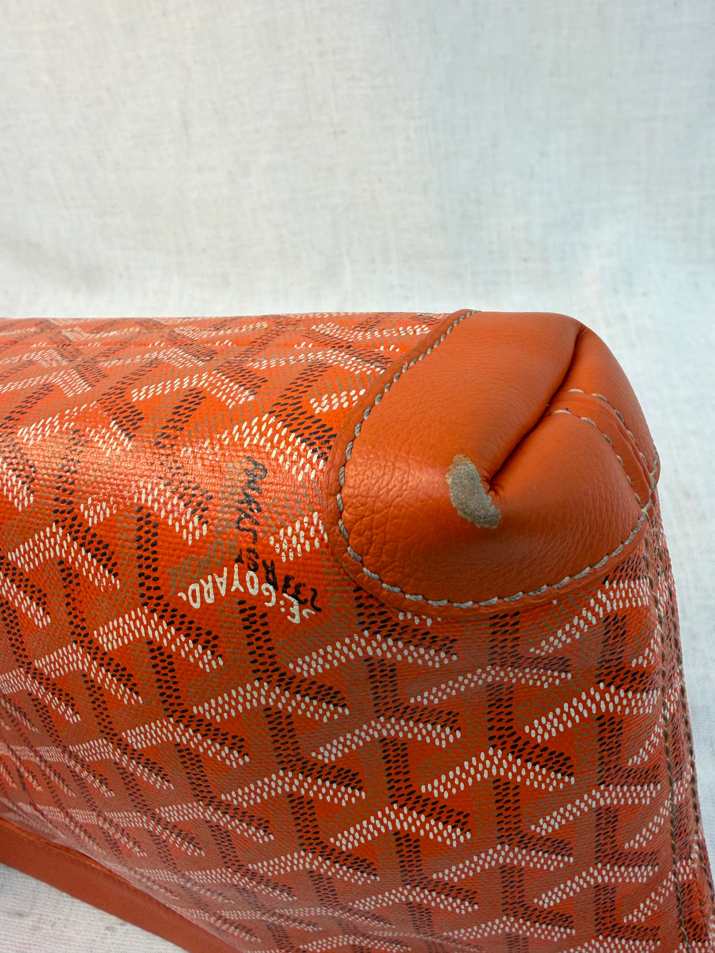 Goyard Orange Goyardine Conti Pouch