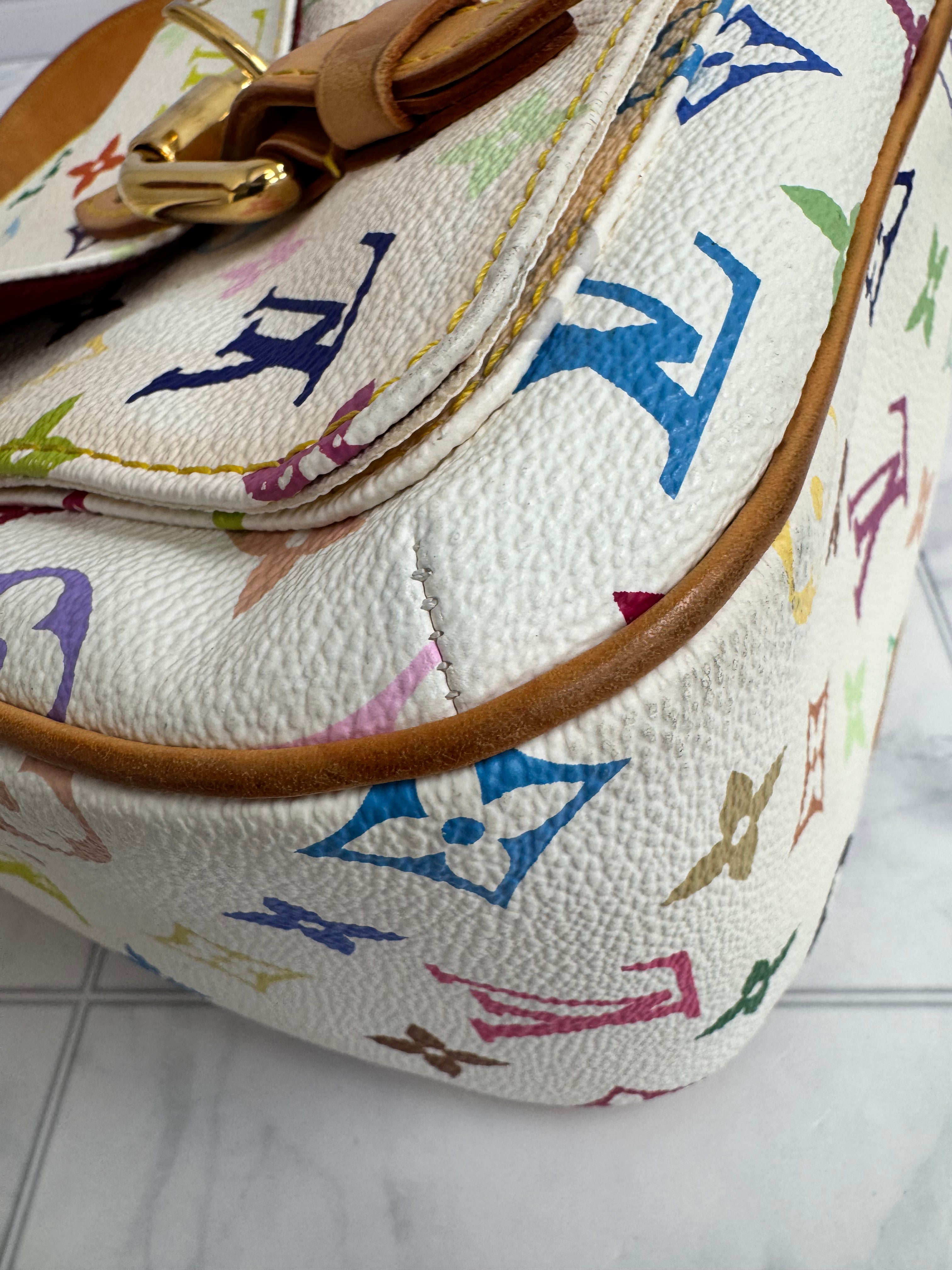 Louis Vuitton White Multicolor Monogram Lodge Handbag GM
