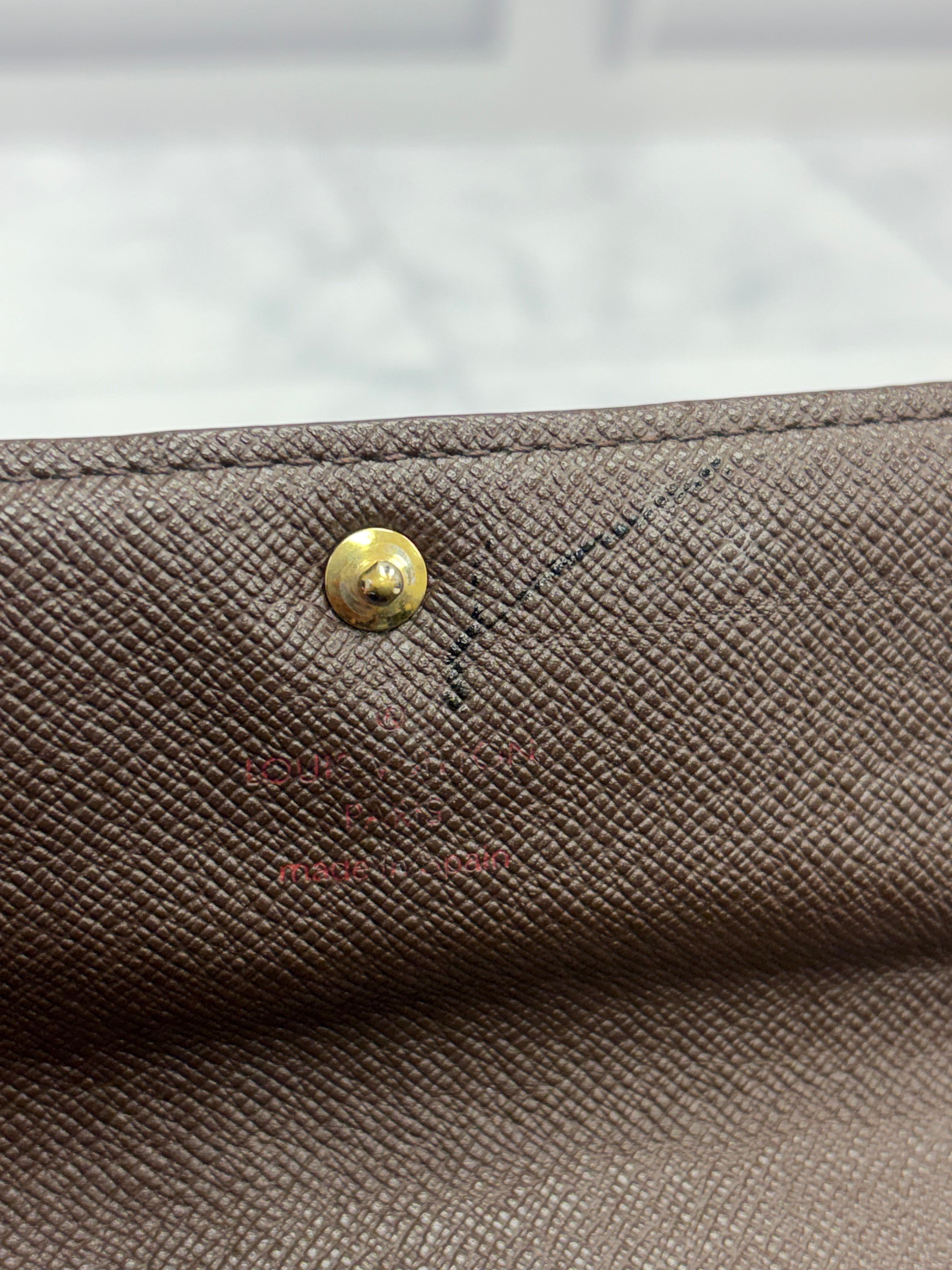 Louis Vuitton Damier Ebene Sarah Wallet