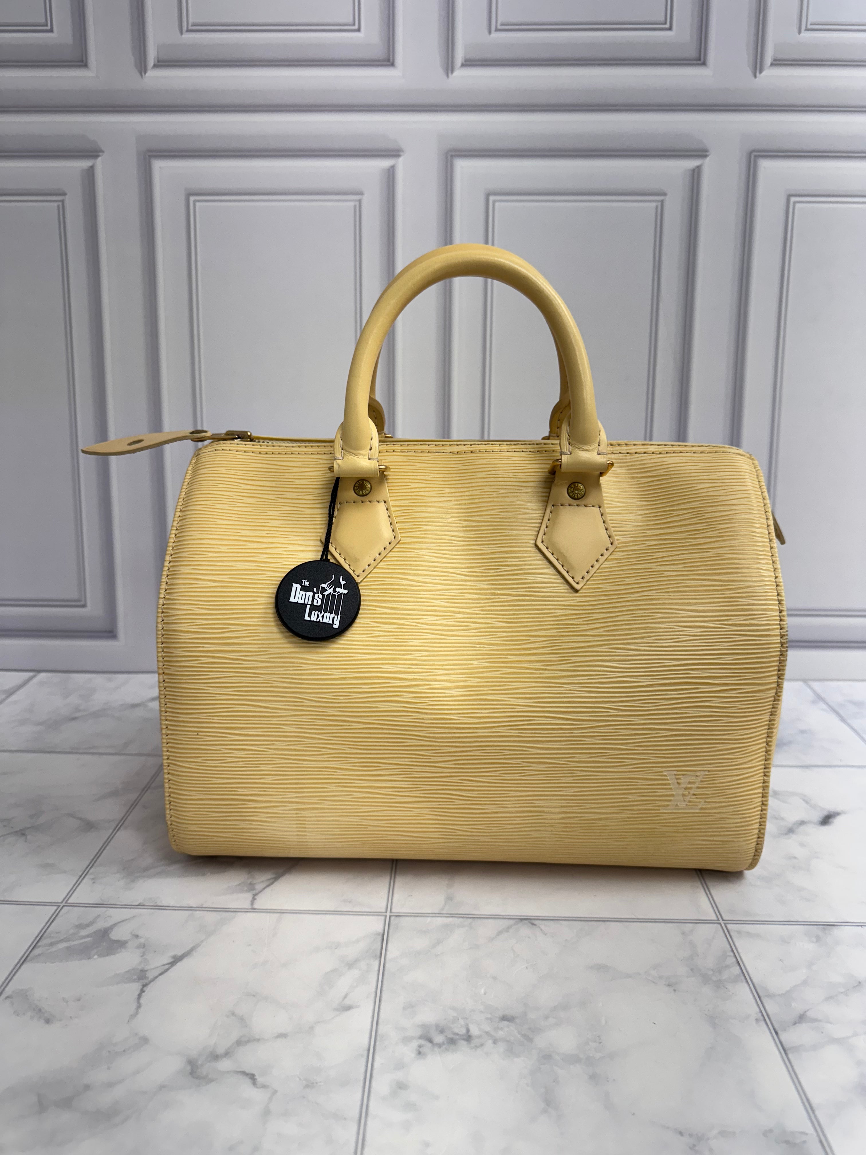 Louis Vuitton Yellow Epi Leather Speedy 25
