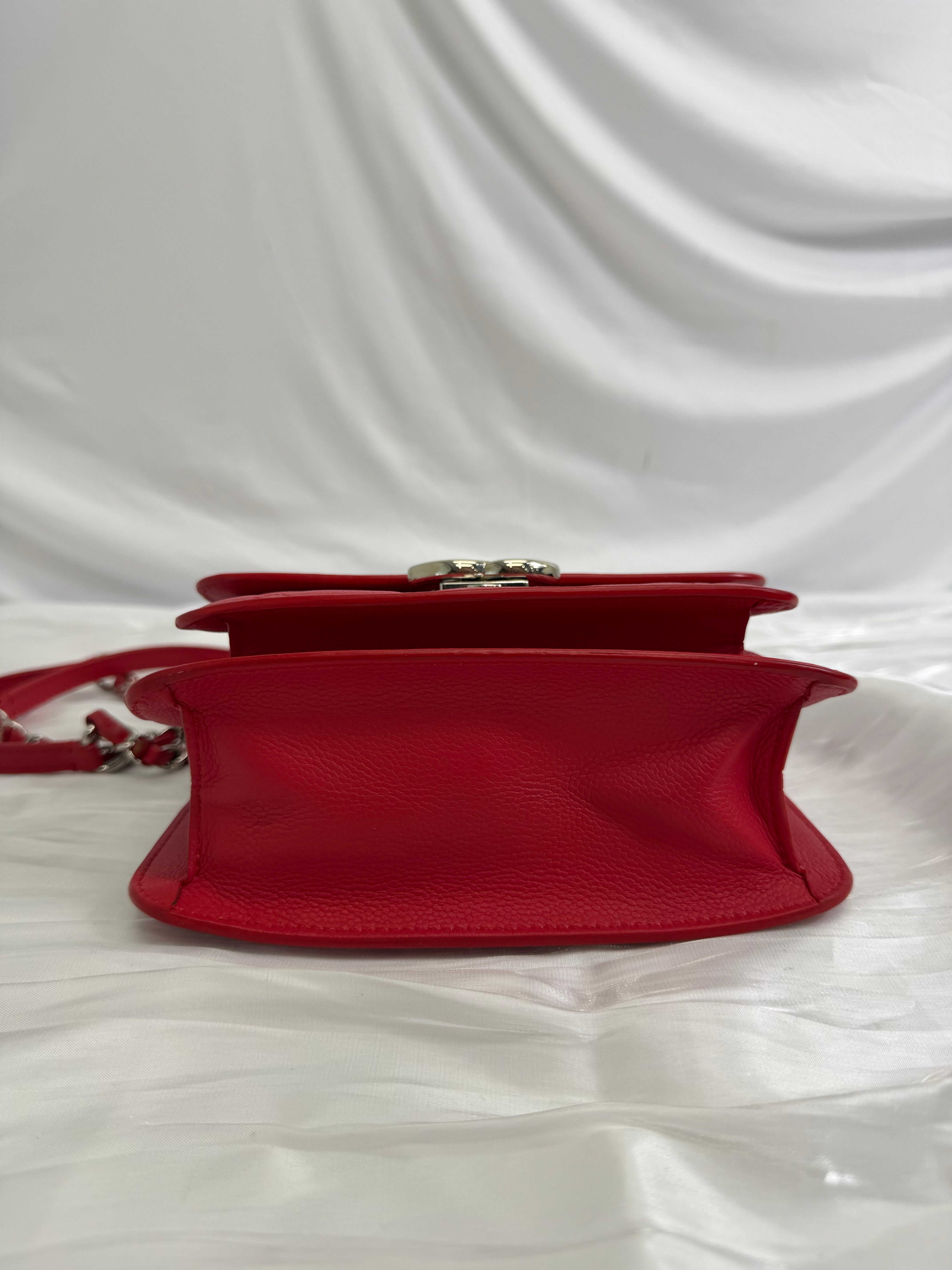 Chanel Red Caviar CC Box Flap Bag