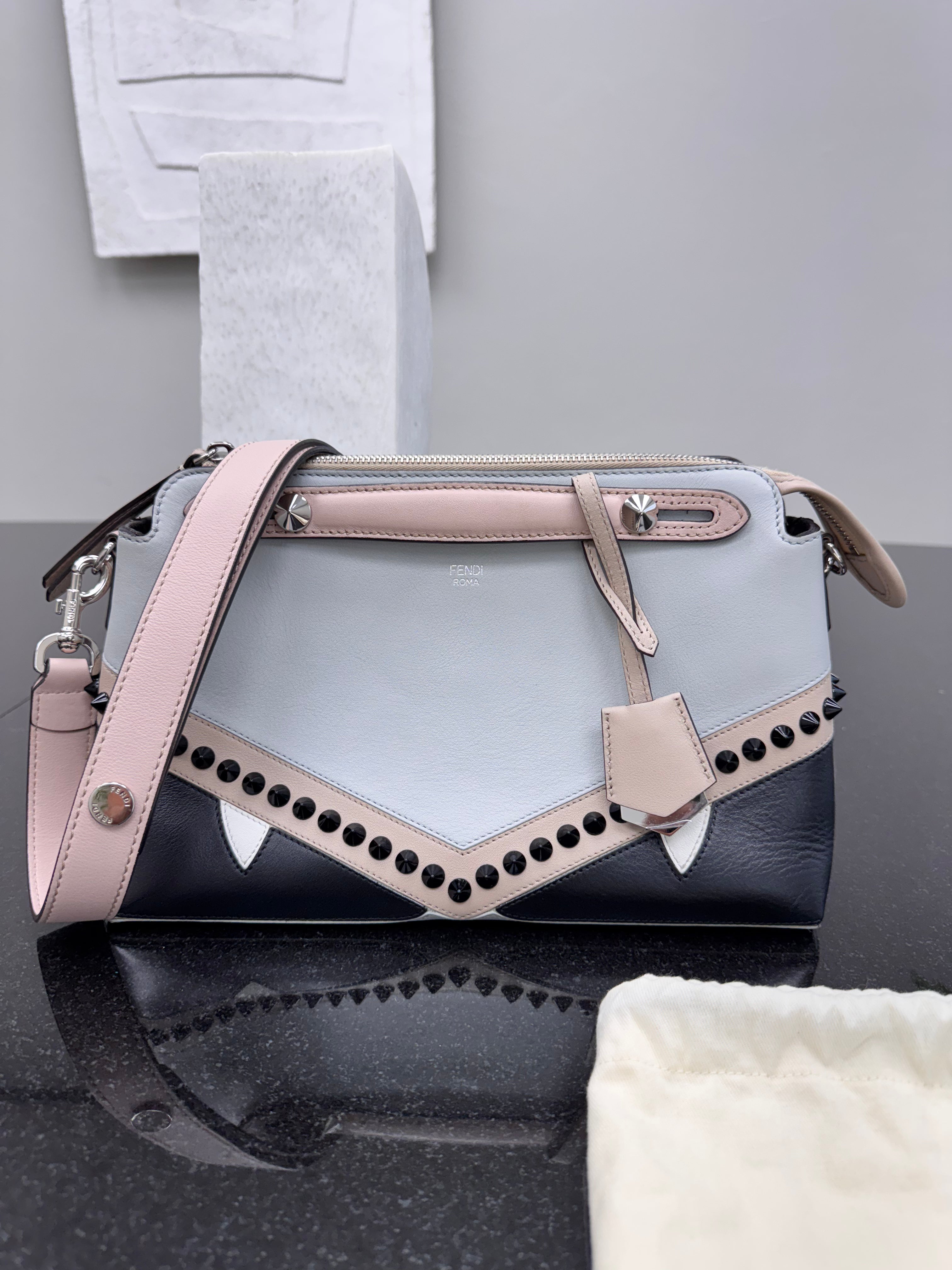 Fendi Tricolor Leather By The Way Monster 2Way Bag