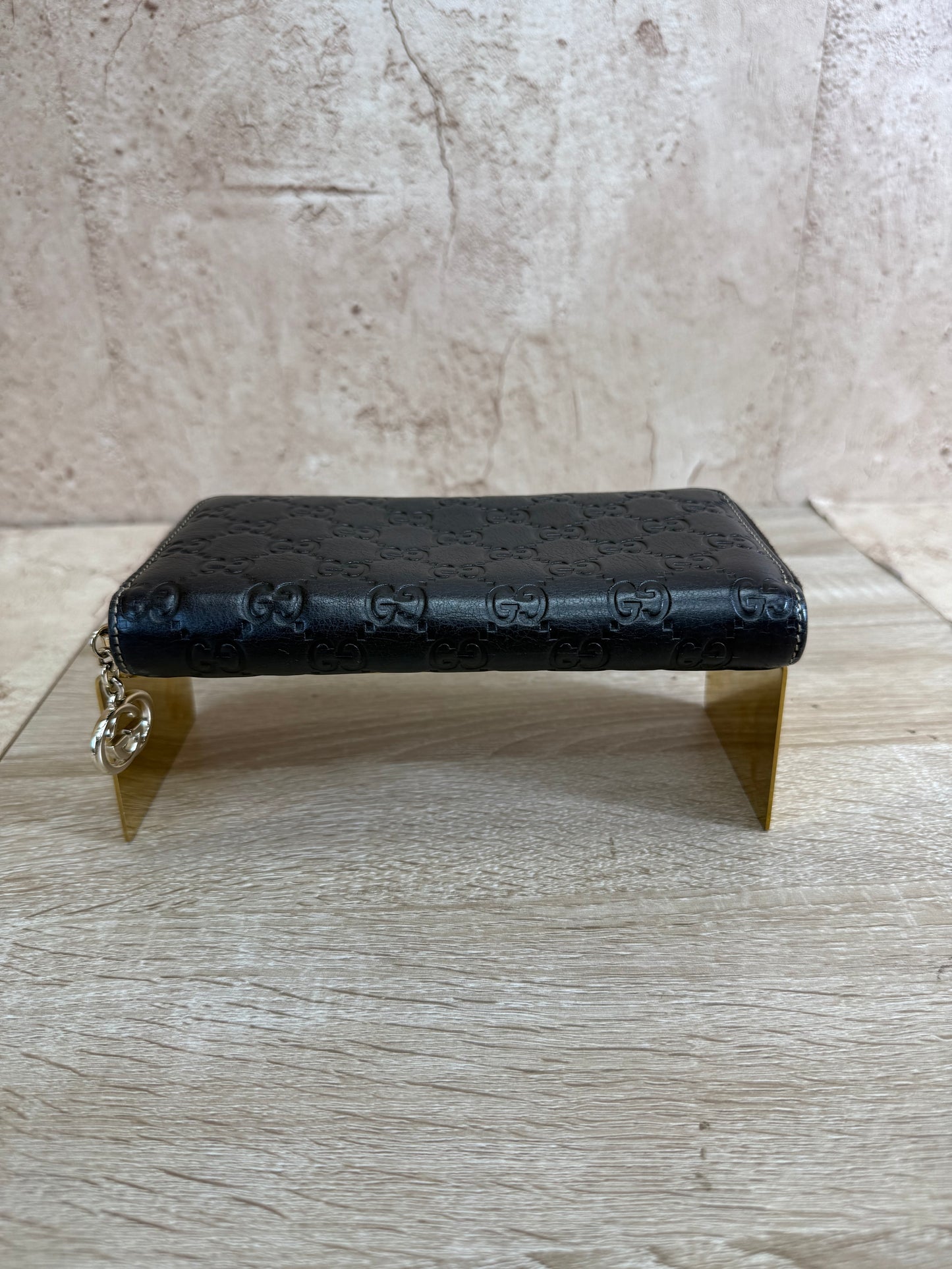 Gucci Dark Brown Leather Zippy Long Wallet