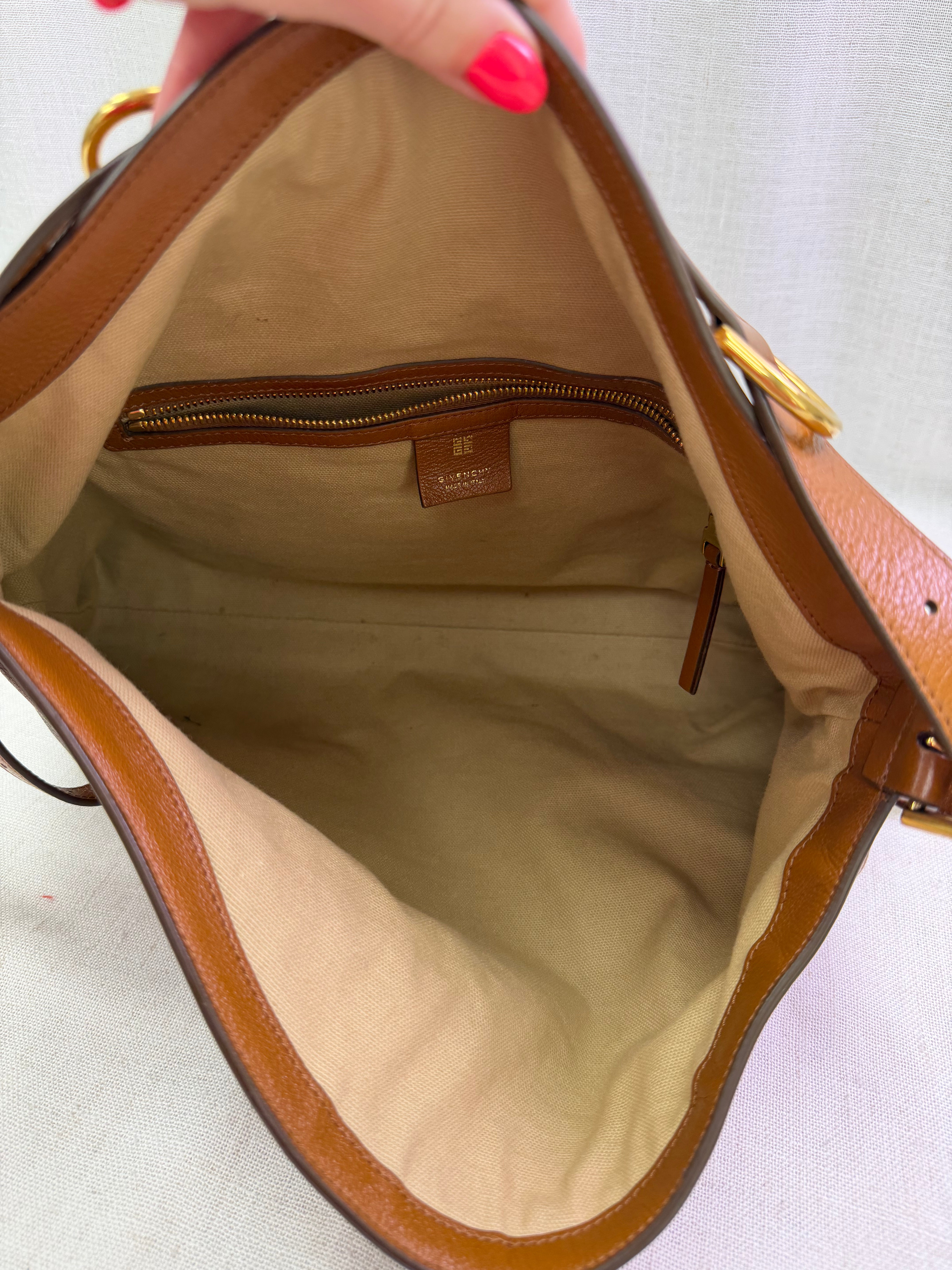 Givenchy Brown Leather Medium Voyou Hobo Bag