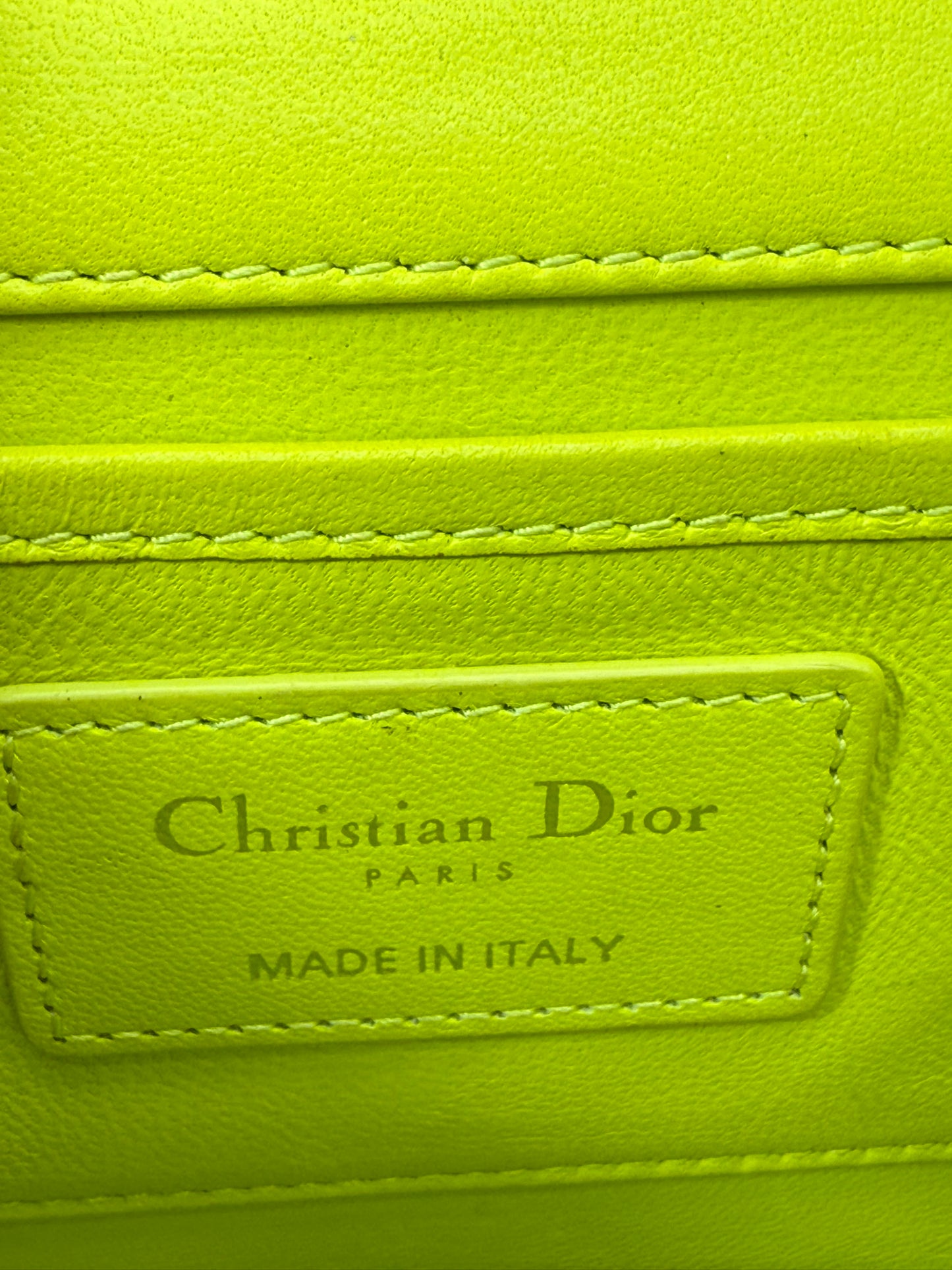 Christian Dior Blue Cannage Leather Clutch Pochette Bag