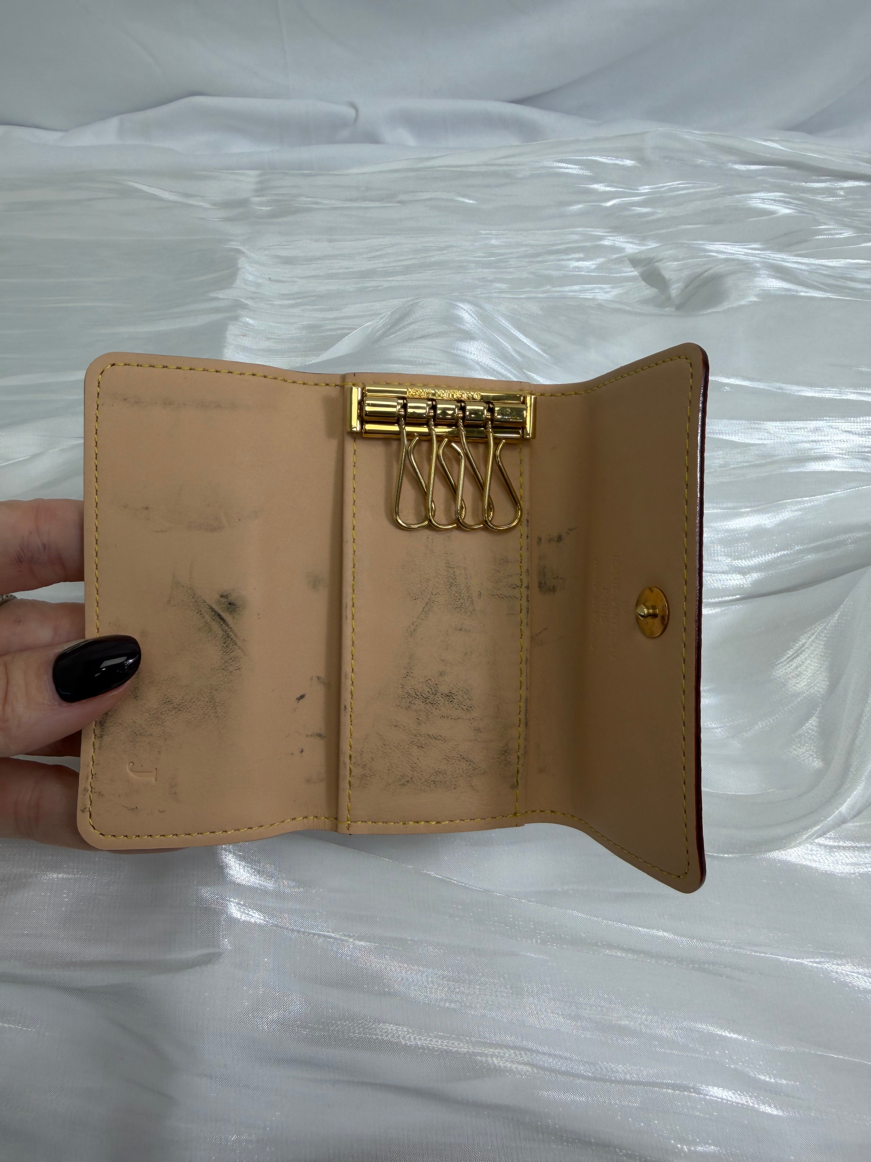 Louis Vuitton White Multicolore 4 Key Ring Holder