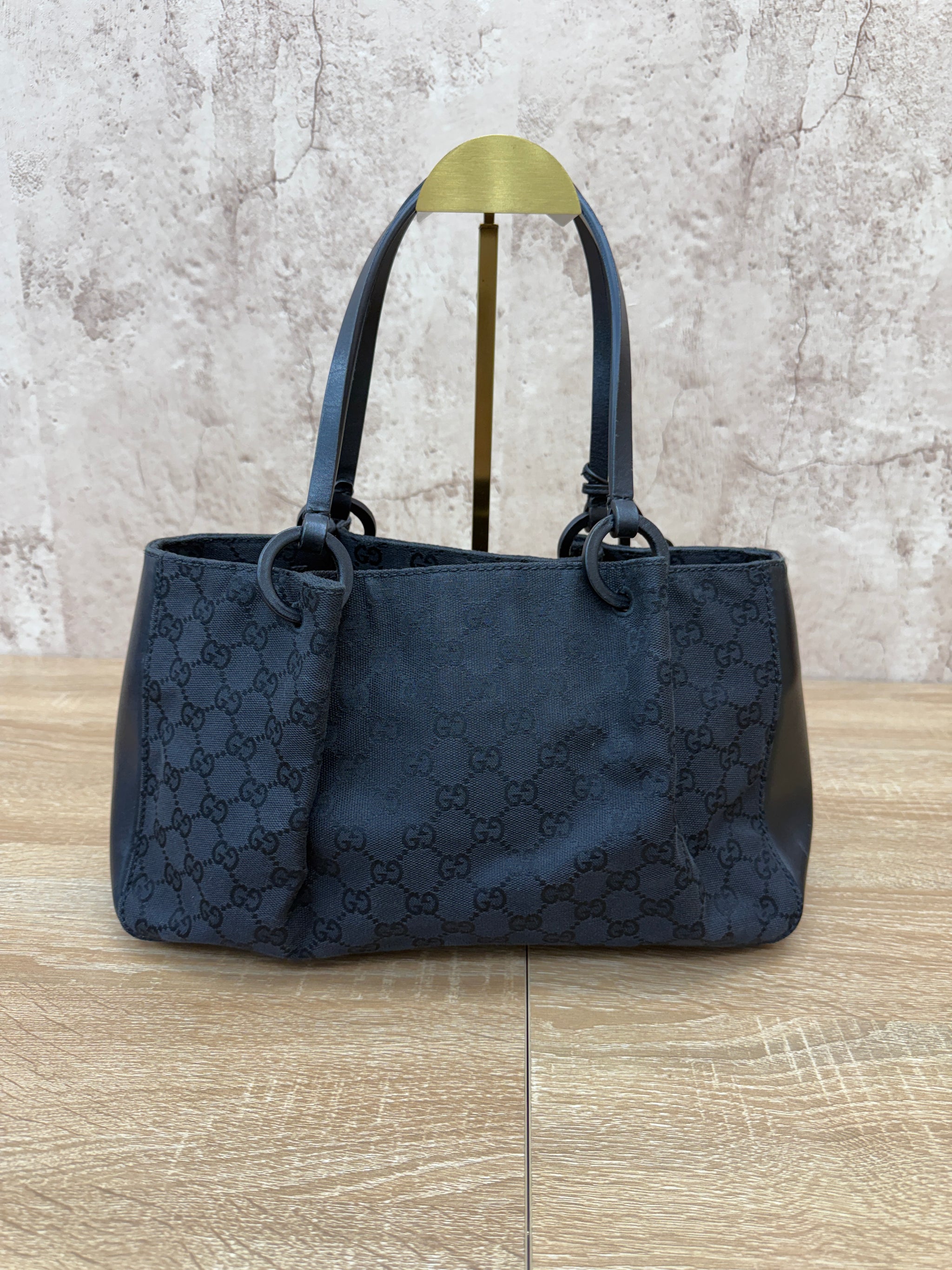 Gucci GG Black Canvas Tote Bag