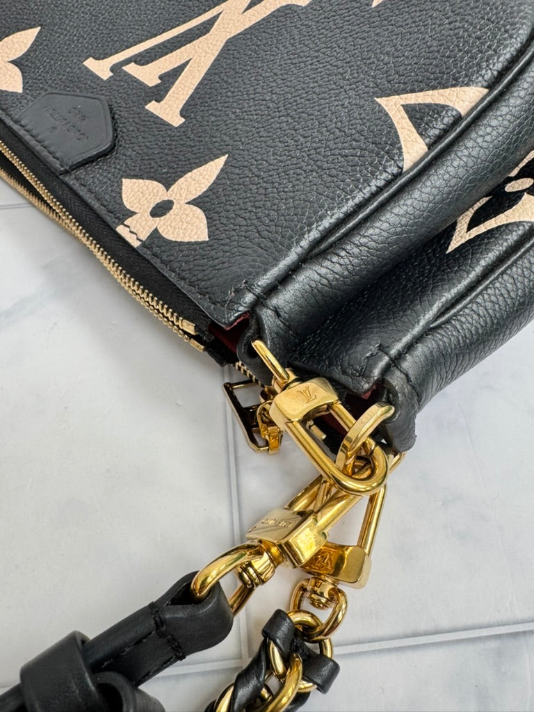 Louis Vuitton Black Monogram Empreinte Giant Multi Pochette Accessories