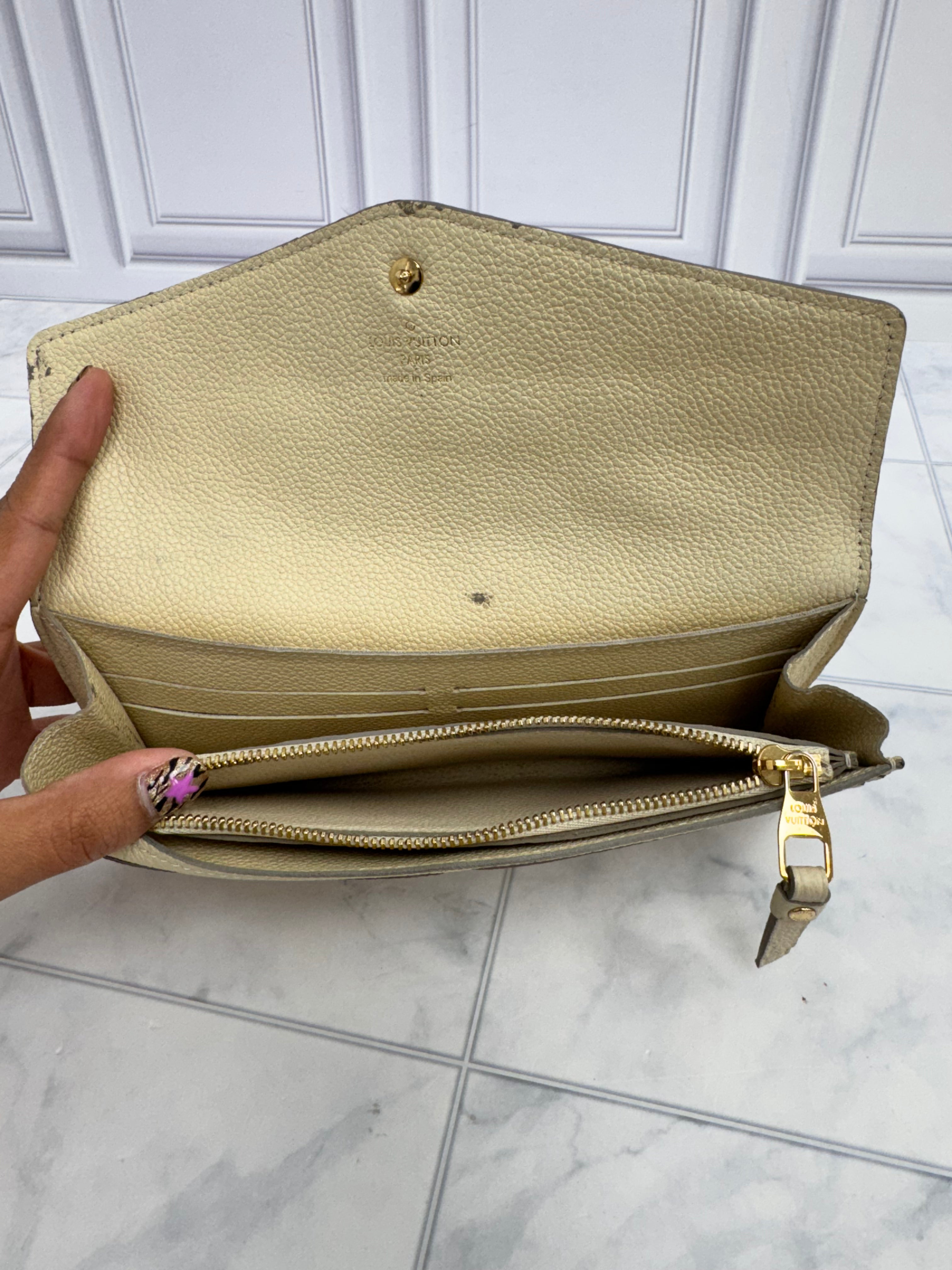 Louis Vuitton Cream Empreinte Curieuse Long Wallet