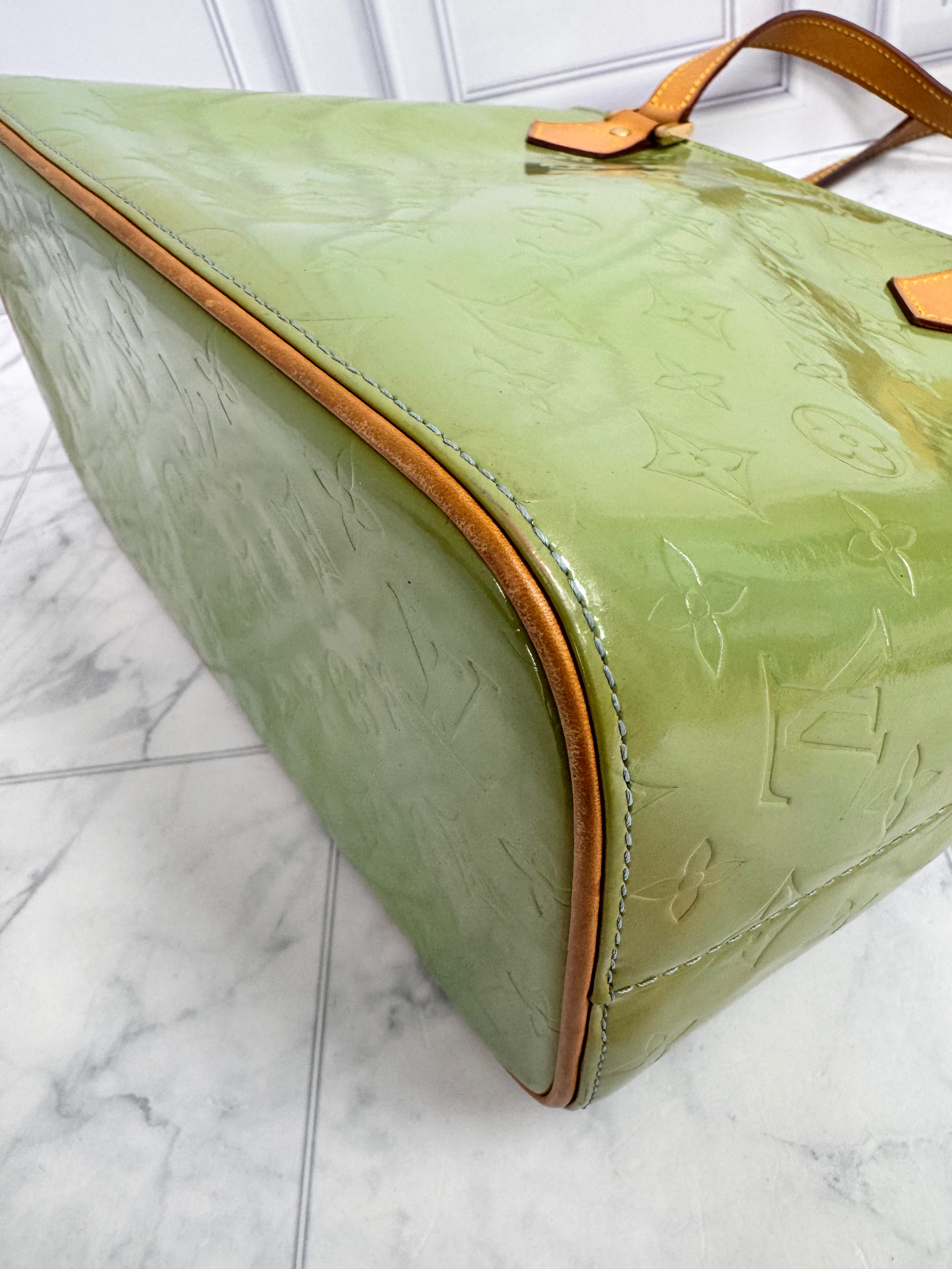 Louis Vuitton Green Monogram Vernis Houston Tote Bag