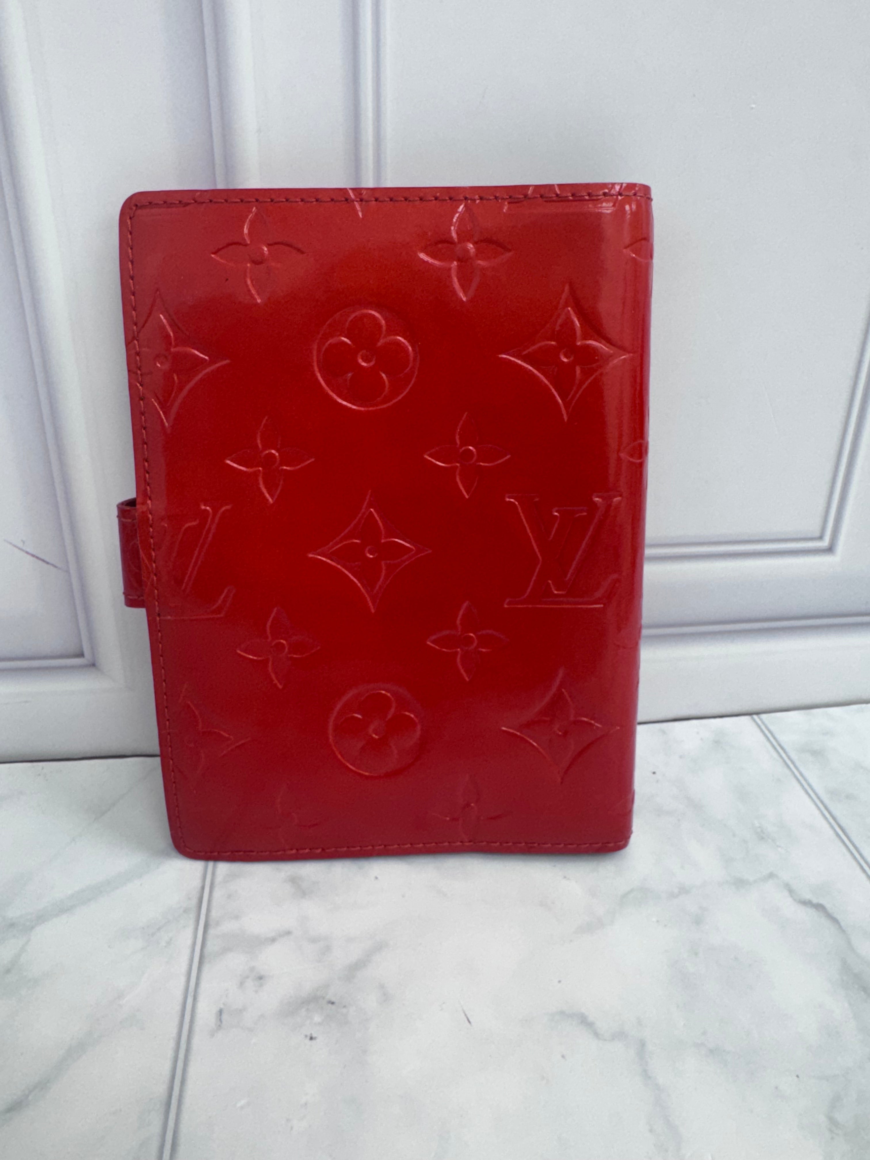 Louis Vuitton Red Vernis Monogram Agenda PM