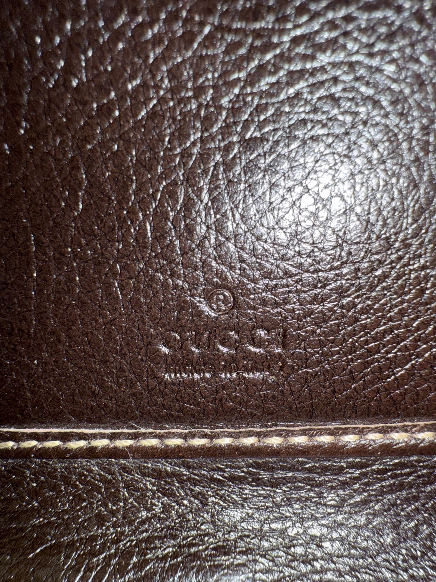 Gucci Dark Brown Leather Zippy Long Wallet