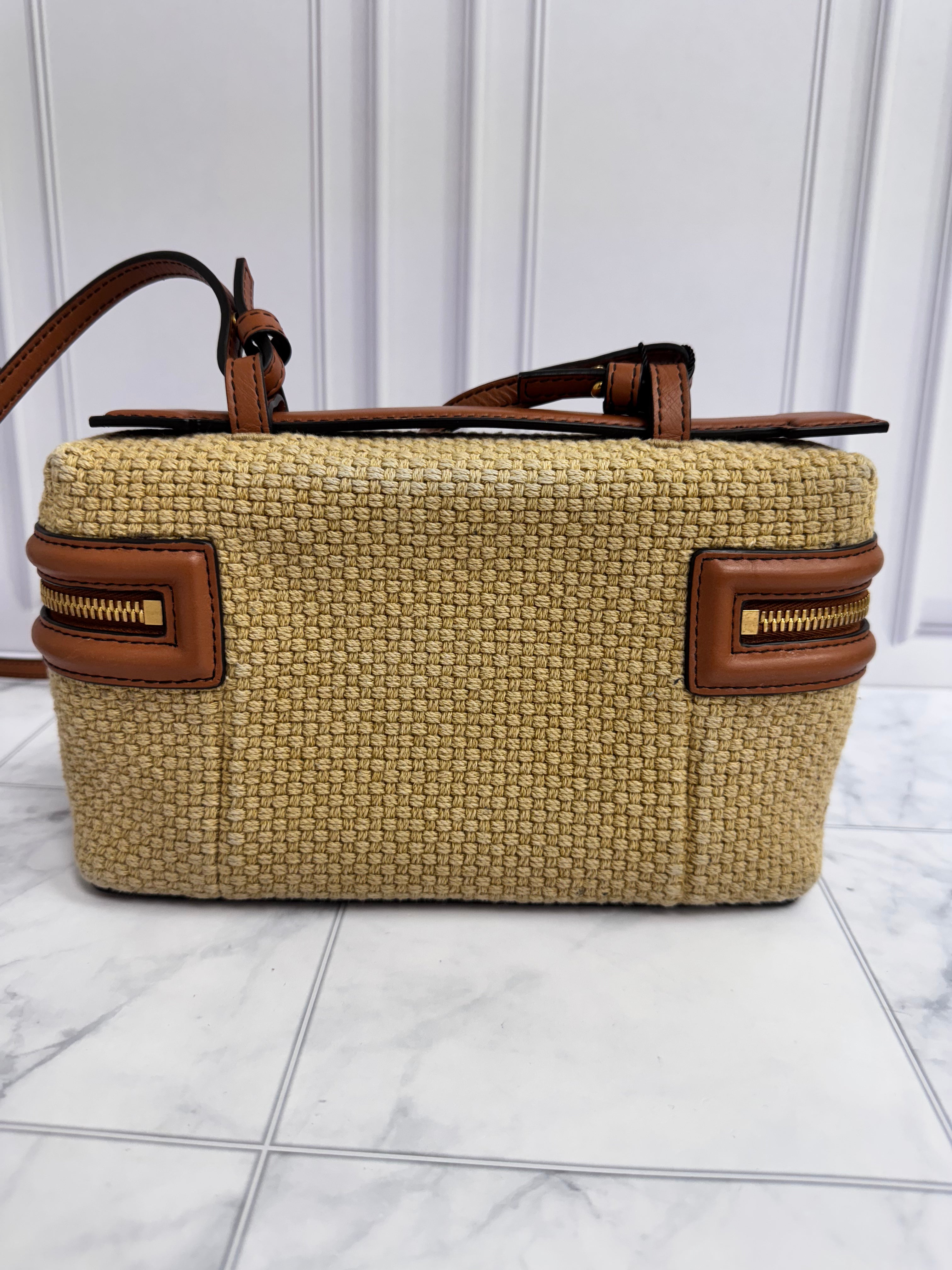 *DONS DROP* Bottega Veneta Brown Woven Jute Bang Bang Vanity Case Crossbody