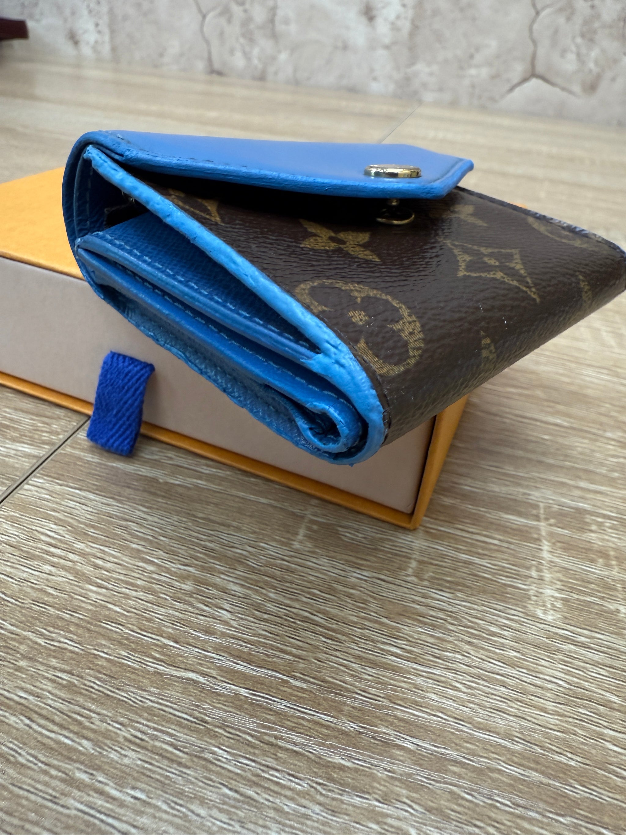 Louis Vuitton Monogram & Blue Jean Zoe Wallet