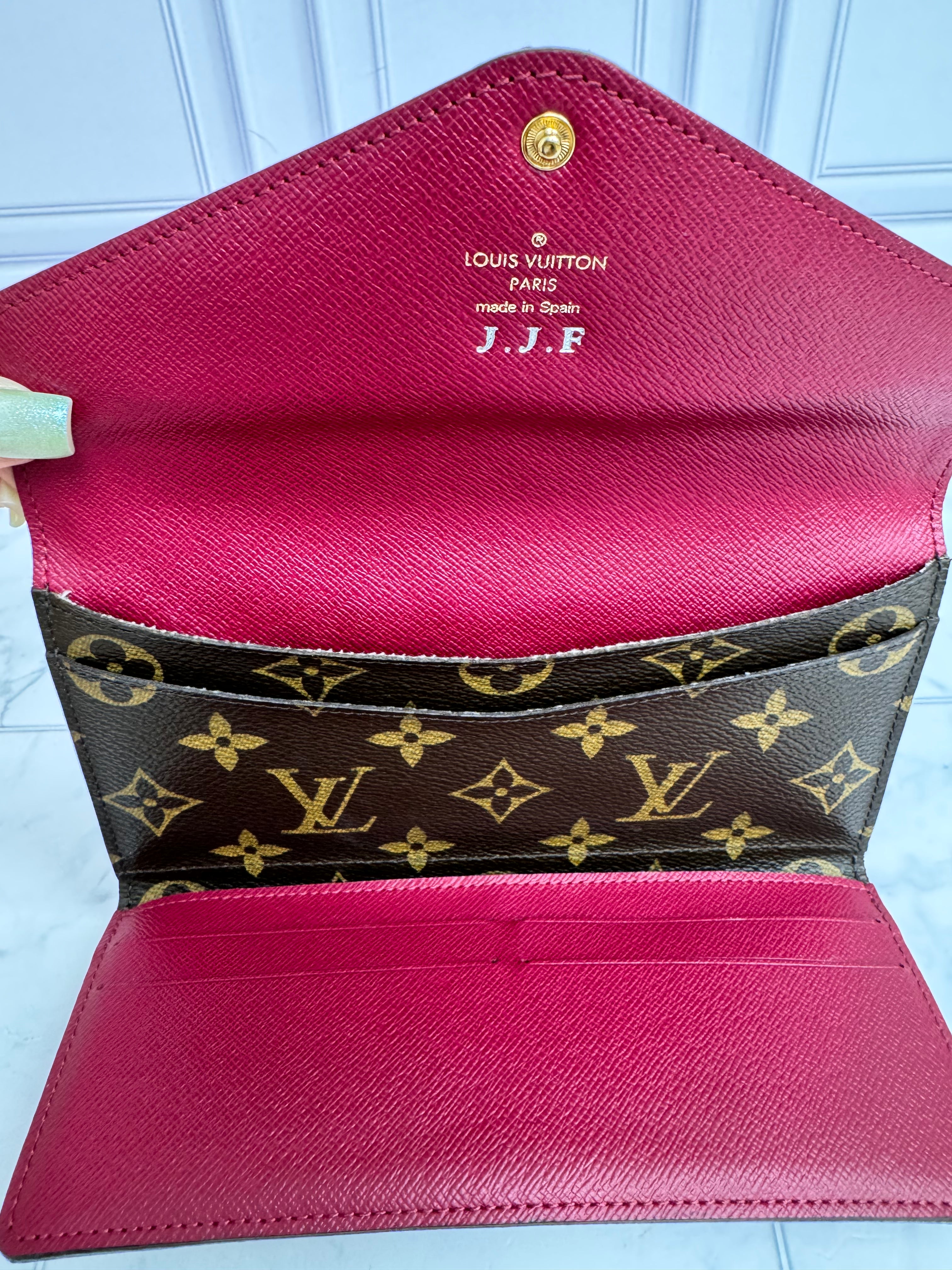 Louis Vuitton Monogram And Fuchsia Josephine Long Wallet
