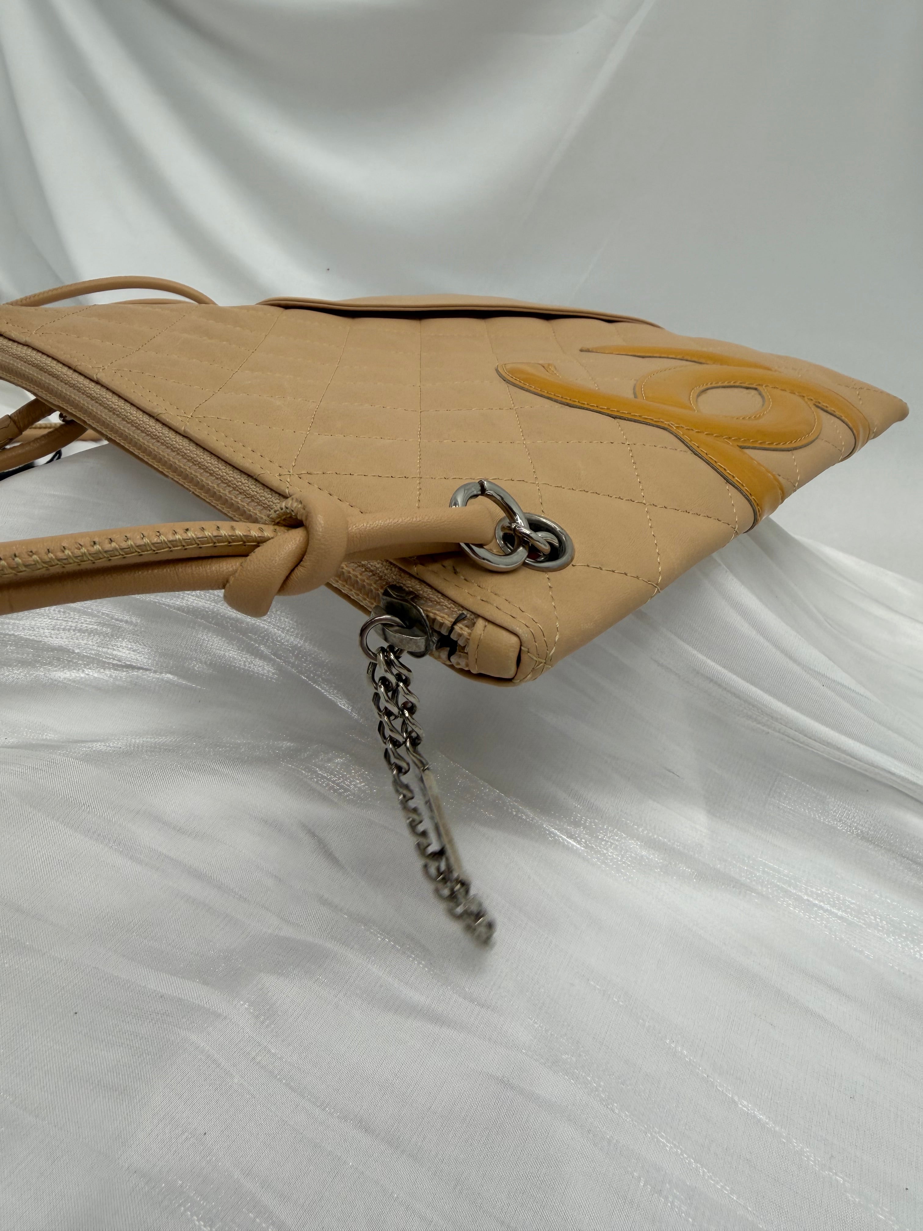 Chanel Beige Quilted Calfskin Cambon Crossbody