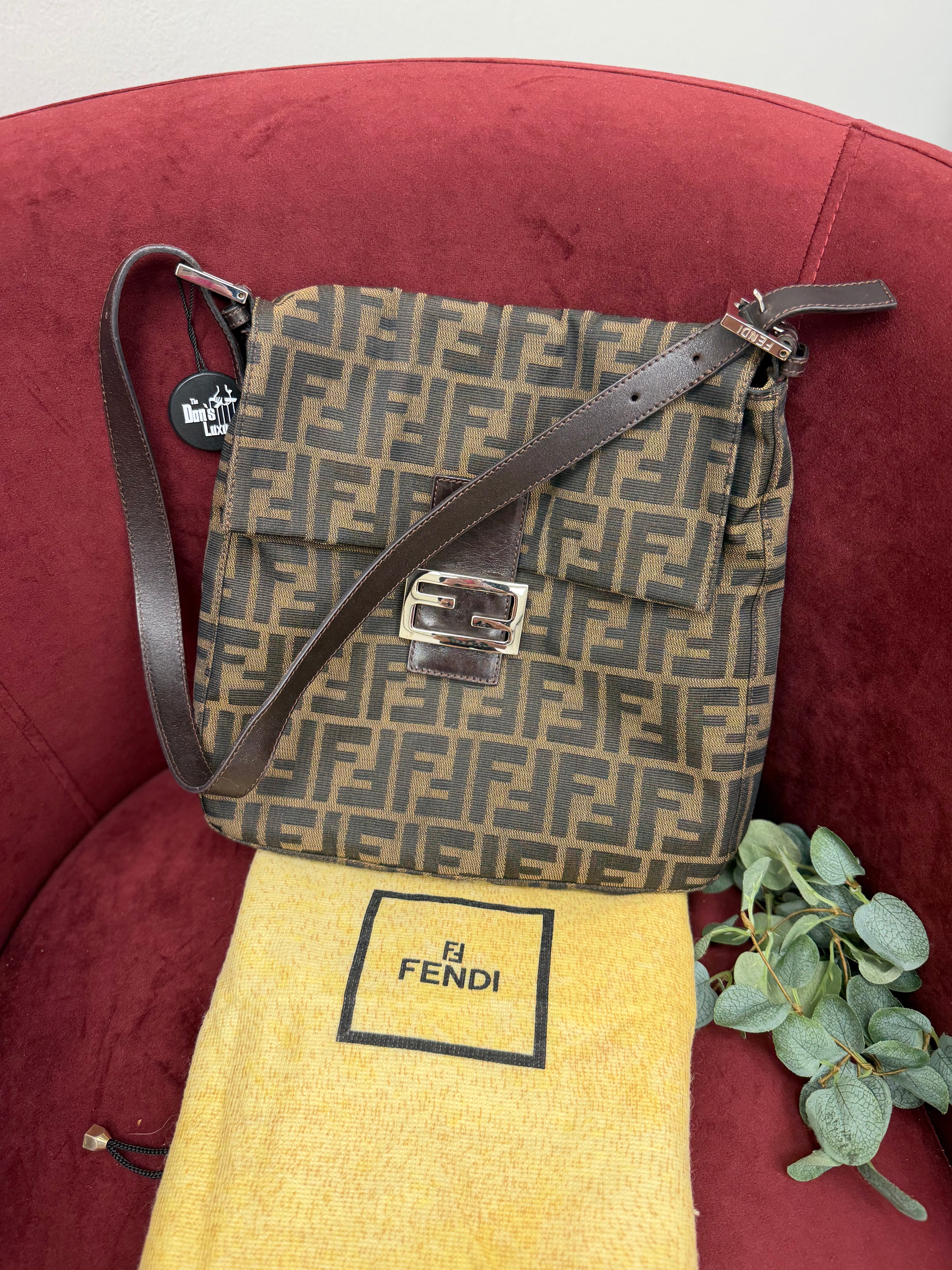 Fendi Brown Zucca Canvas Mama Forever Shoulder Bag